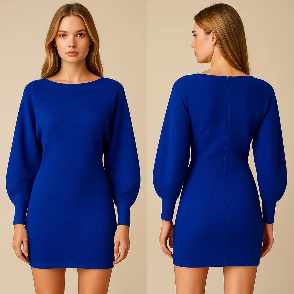 Batwing Sleeve Dress Pattern - Dolman Sleeve Dress Pattern, PDF Above Knee Dress Sewing Pattern, Boat Neck Dress 2To 30 - A4 A0 Format - image 5