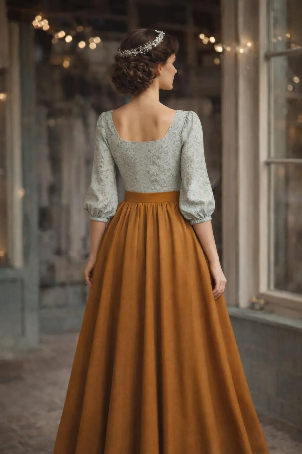 Cottagecore Vintage Skirt And Blouse Sewing Pattern, Flare Skirt,Sleeve Blouse,Knee Lenght Skirt,Square neck blouse,2 TO 30 (PDF Pattern) - image 4