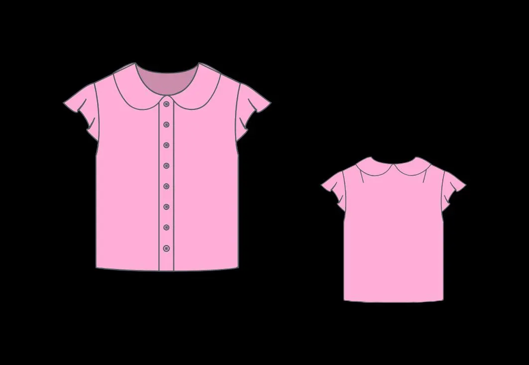 Collar Kids Top, PDF Kids Sewing Pattern, Easy Top PDF pattern, Kids top sewing pattern,Girl Top Patter Size 2-16 Years, A4-A0 dxf - image 4
