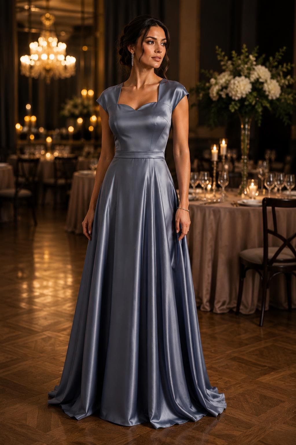 Elegant Satin Evening Dress Sewing Pattern PDF-Maxi Evening Dress Pattern-Bridesmaid Dress Pattern-Wedding Guest Dress-Short-Sleeved Dress - image 5