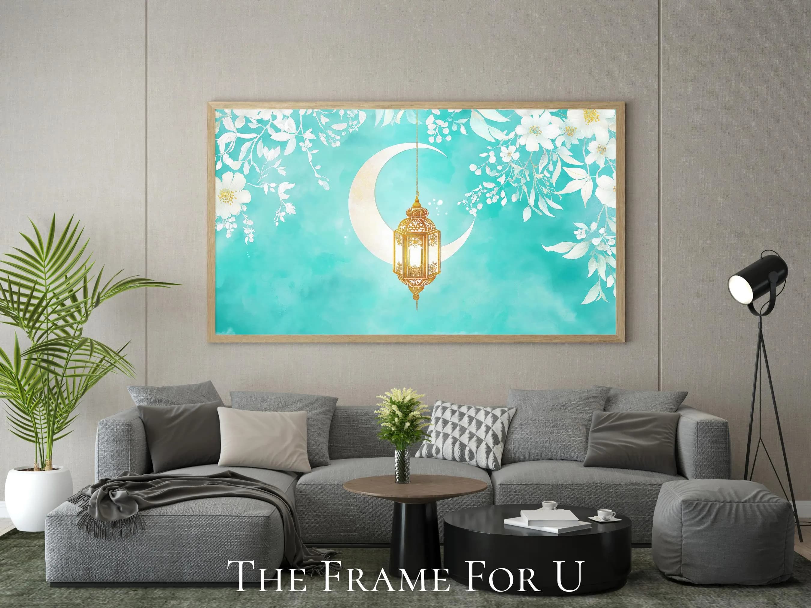 Eid Mubarak Frame TV Art, Crescent Moon Lantern (Digital Download) TV0603 - image 5