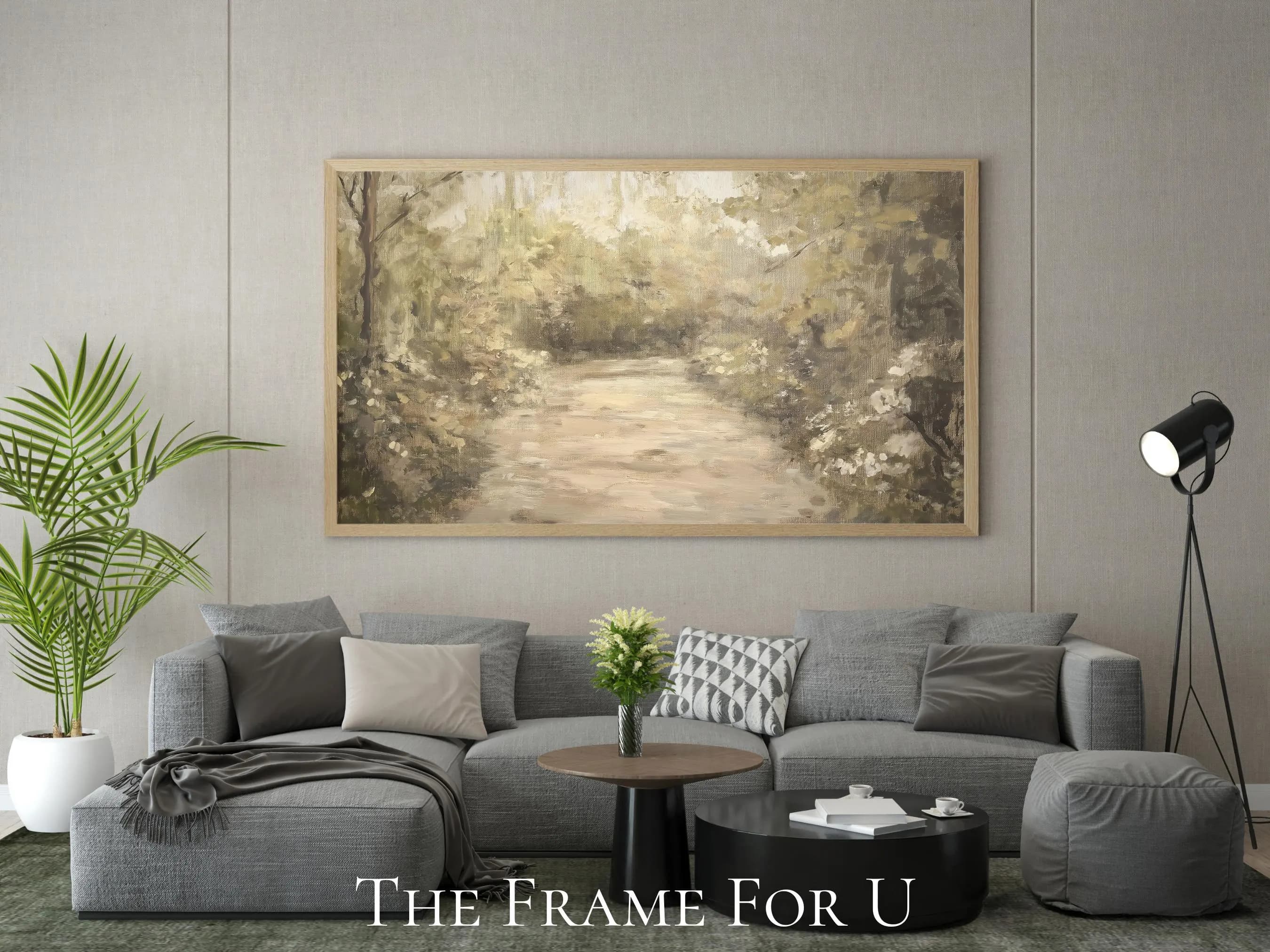 Neutral Forest Pathway Art, Summer Frame TV Art (Digital Download) TV0271 - image 5