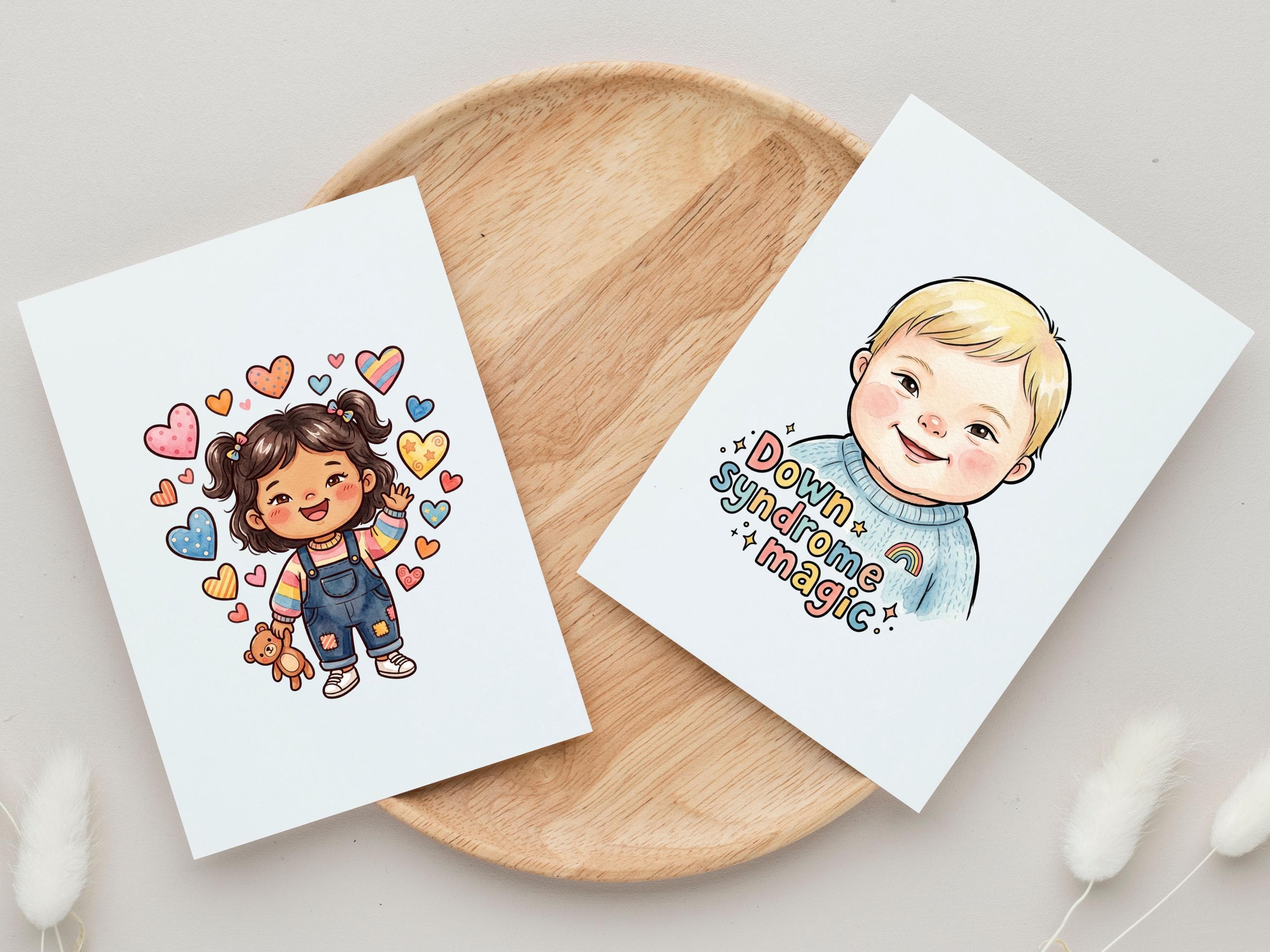 Adorable toddler clipart with soft pastel colors
Inclusive children hugging and friendship illustration
Kawaii kids clipart with balloons and joyful expressions
Printable Down syndrome awareness design bundle
Cartoon kids diversity illustration for planners
Cute inclusive sticker design for small business use
Children with Down syndrome reading and learning