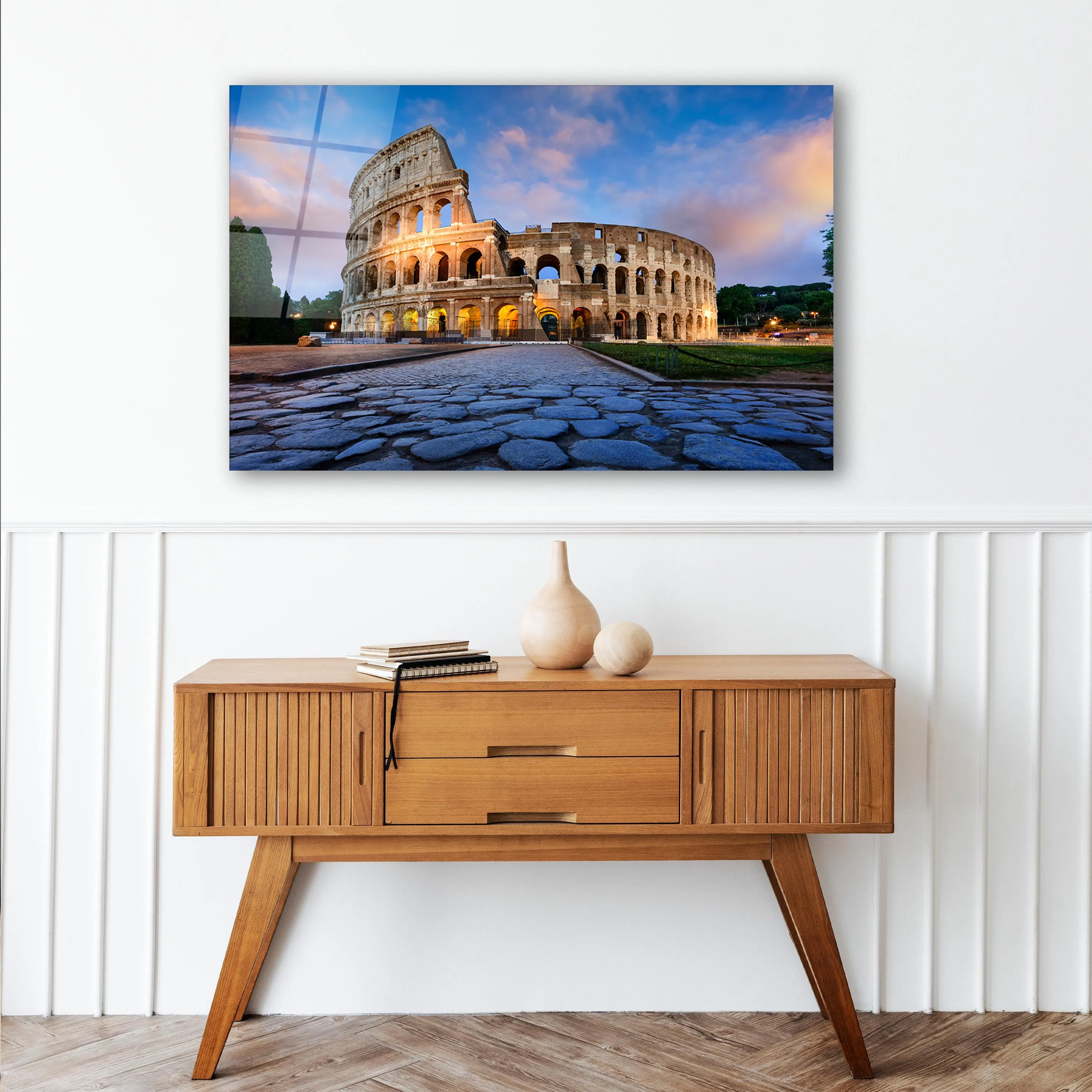 Colosseum Glass Wall Art, Rome Tempered Glass Decor, Italy Wall Art, Living Room Decor, Interior Design Ideas, Christmas Gifts, Wall Hanging