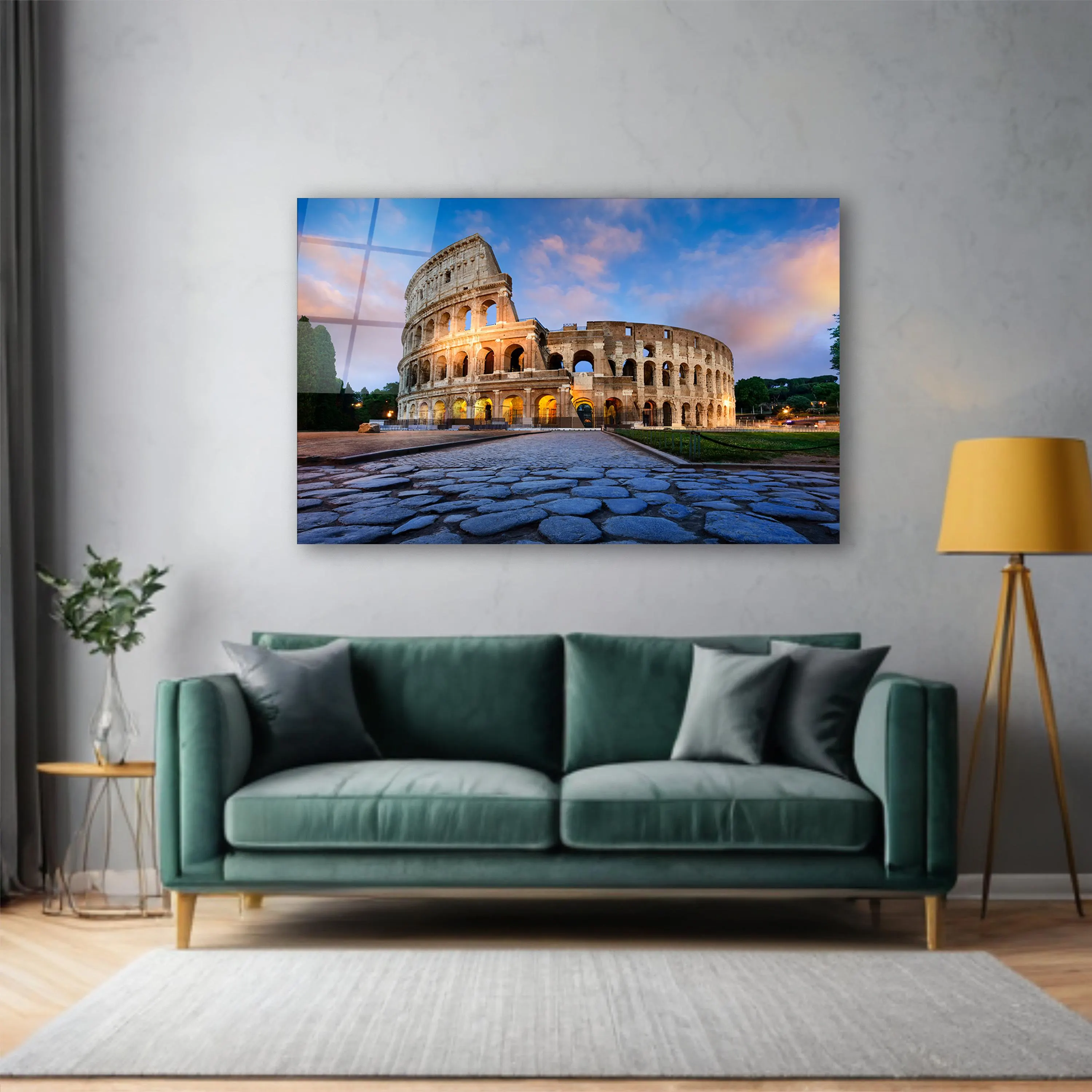 Colosseum Glass Wall Art, Rome Tempered Glass Decor, Italy Wall Art, Living Room Decor, Interior Design Ideas, Christmas Gifts, Wall Hanging