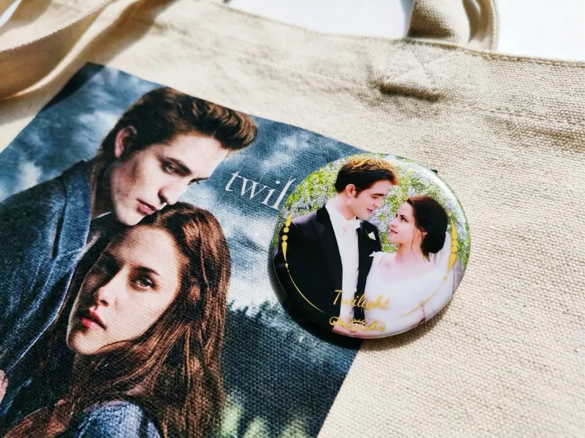 Twilight Pin button / Glossy pearlescent effect / Photo button Pins / tinplate badge / tinplate pins / Tinplate buttons / Button Badge - image 4