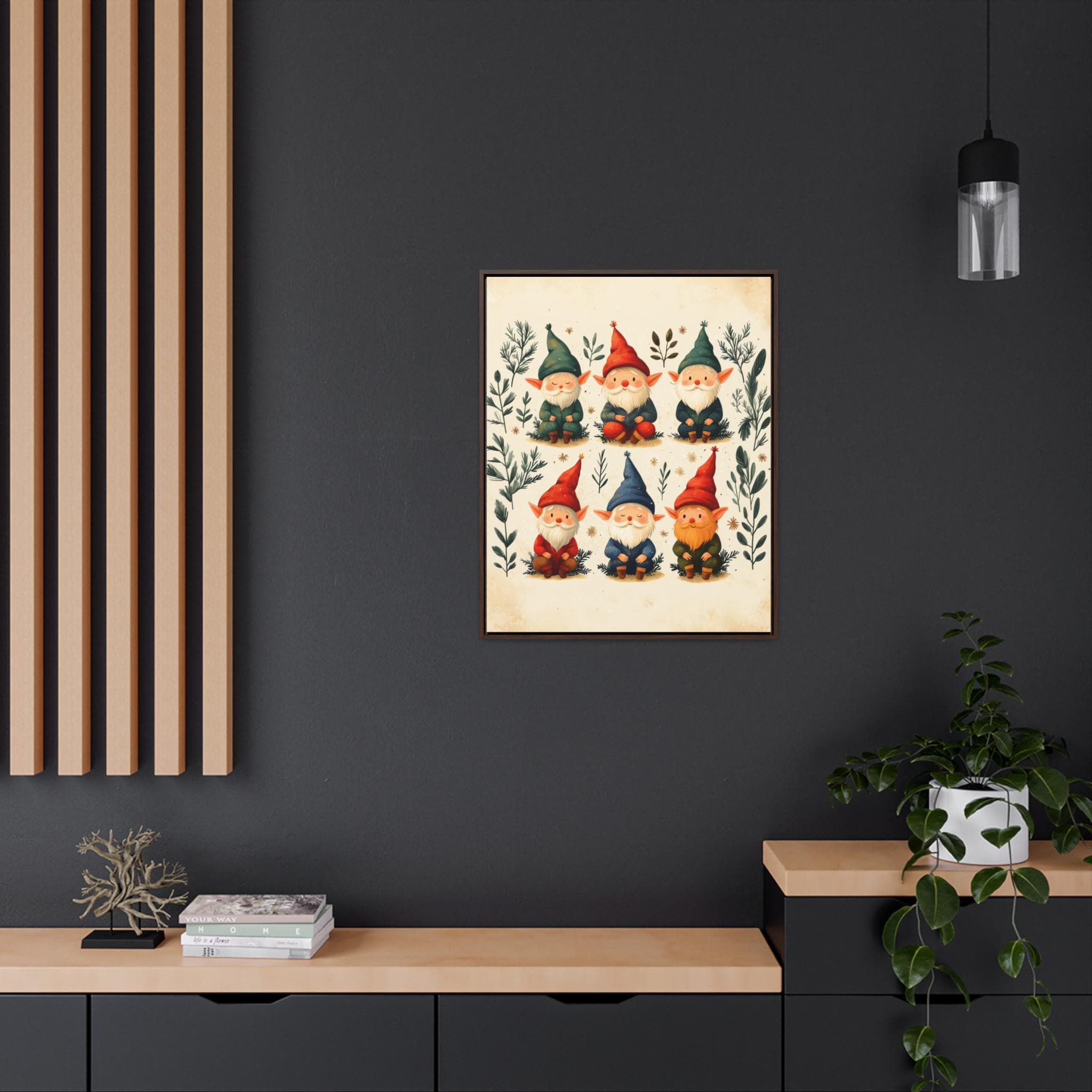 Elves Christmas Wall Art Frame Canvas Holiday Decor Gift Minimalist Still Life Painting Xmas Unique Print Modern Artwork Decoration Tree - image 5