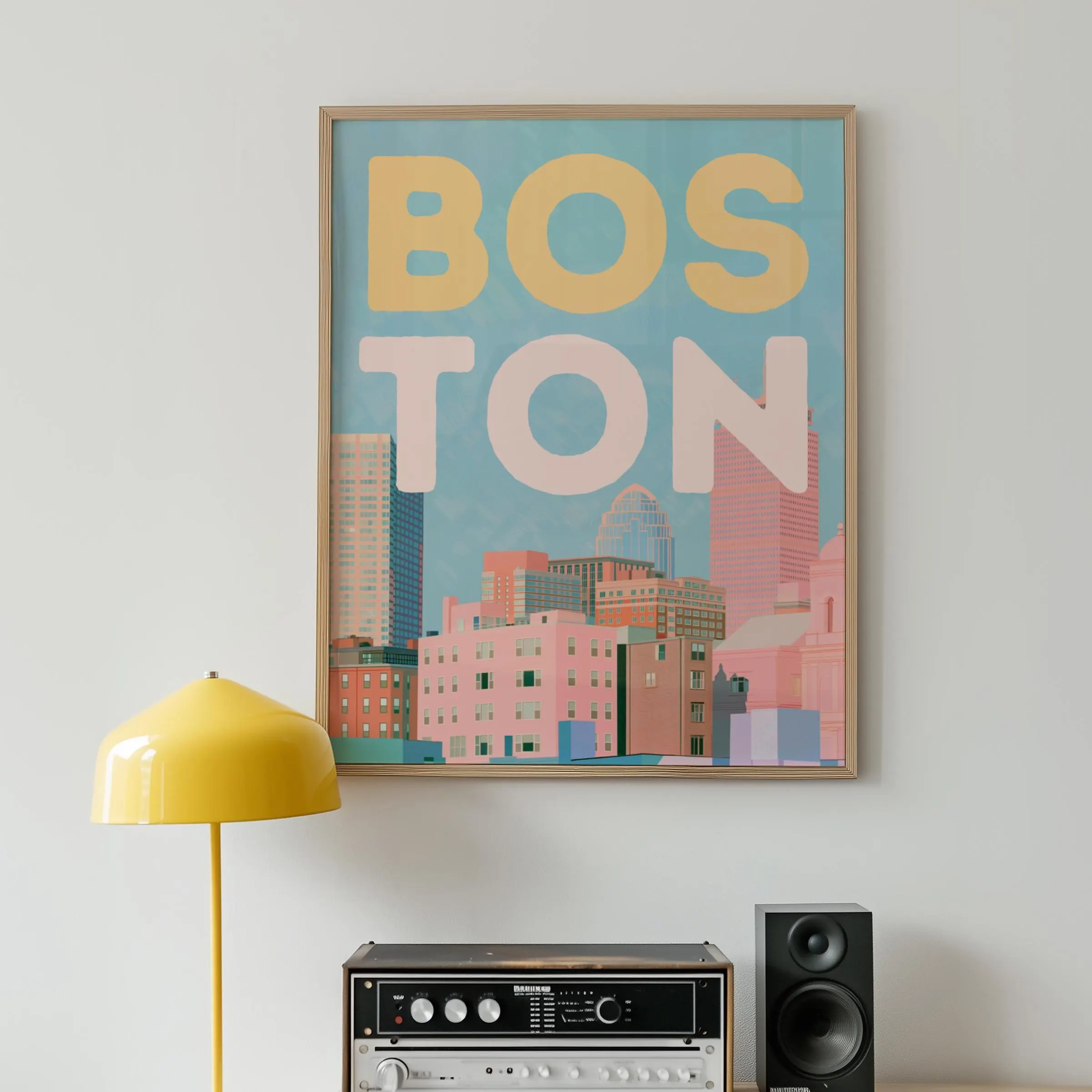 Boston Wall Art, Massachusetts Skyline Print, Digital Travel Poster for Instant Download - image 3