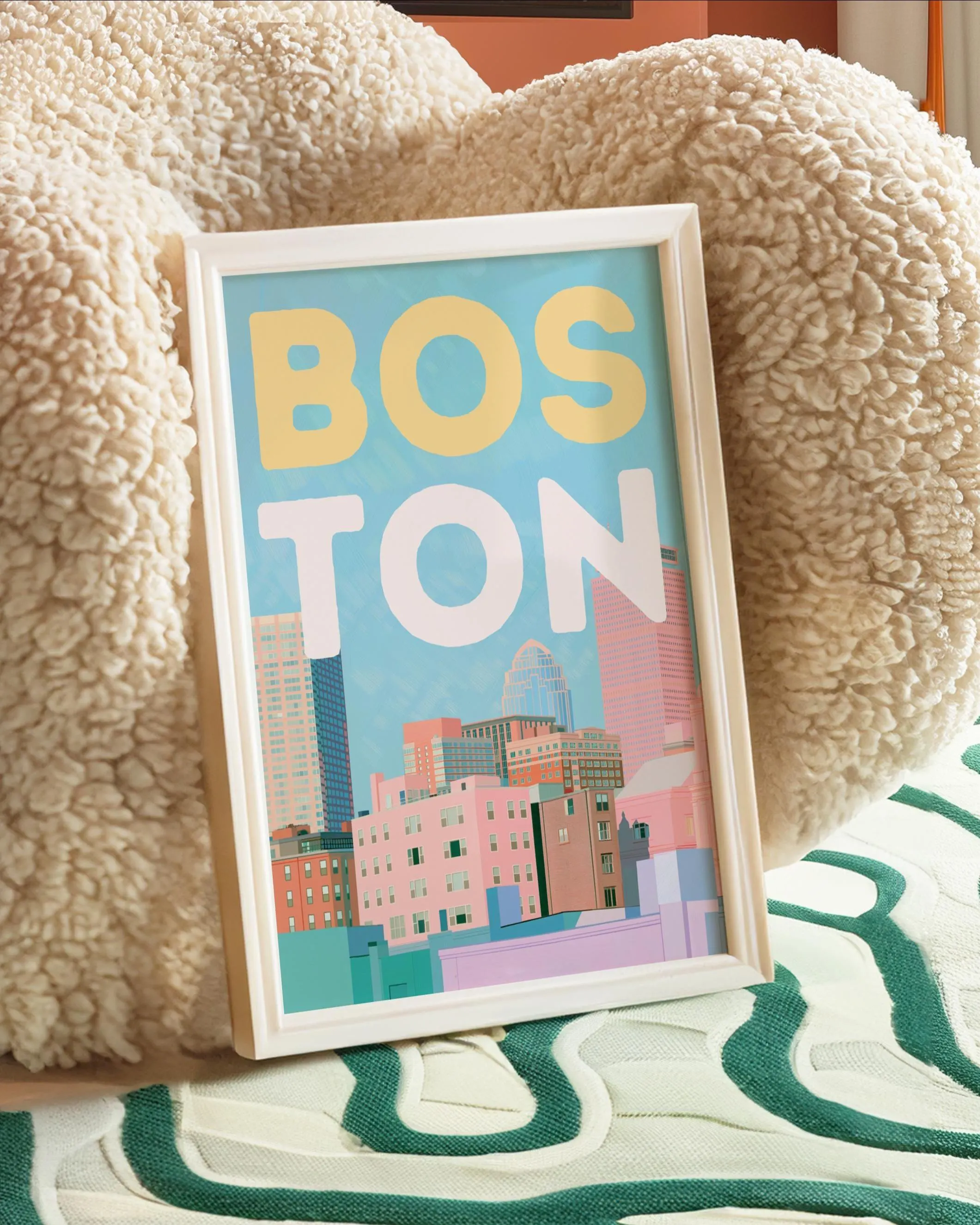 Boston Wall Art, Massachusetts Skyline Print, Digital Travel Poster for Instant Download - image 5