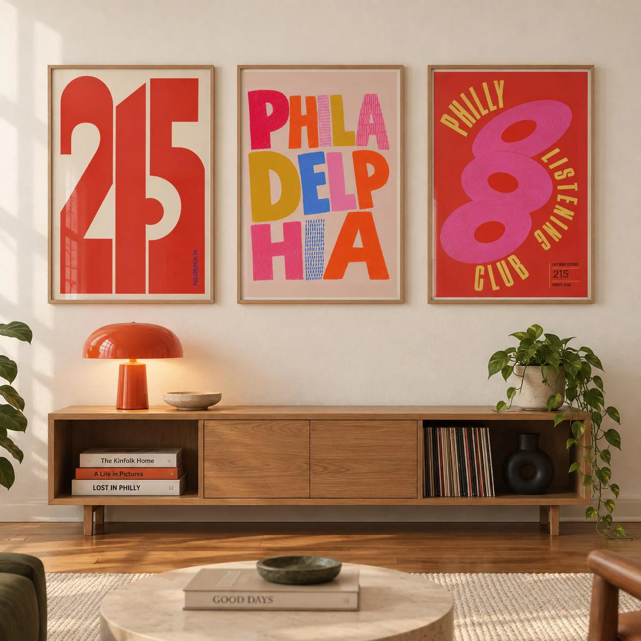Retro Philadelphia Wall Art, Set of Three Colorful Philly Prints, Digital Download Pennsylvania Decor - image 5