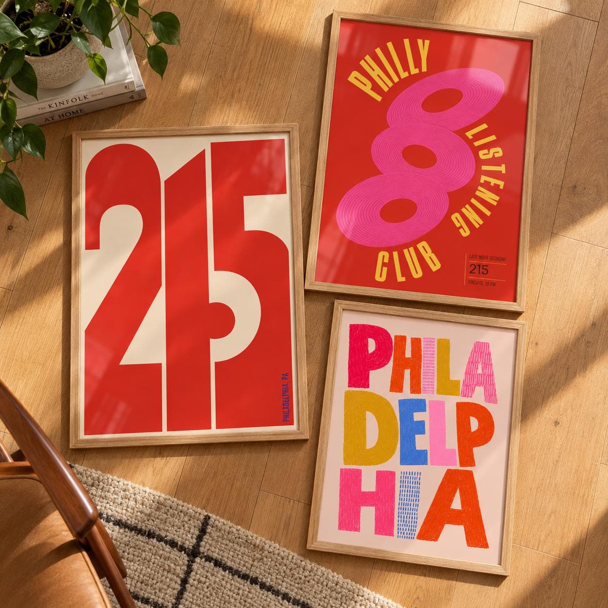 Retro Philadelphia Wall Art, Set of Three Colorful Philly Prints, Digital Download Pennsylvania Decor