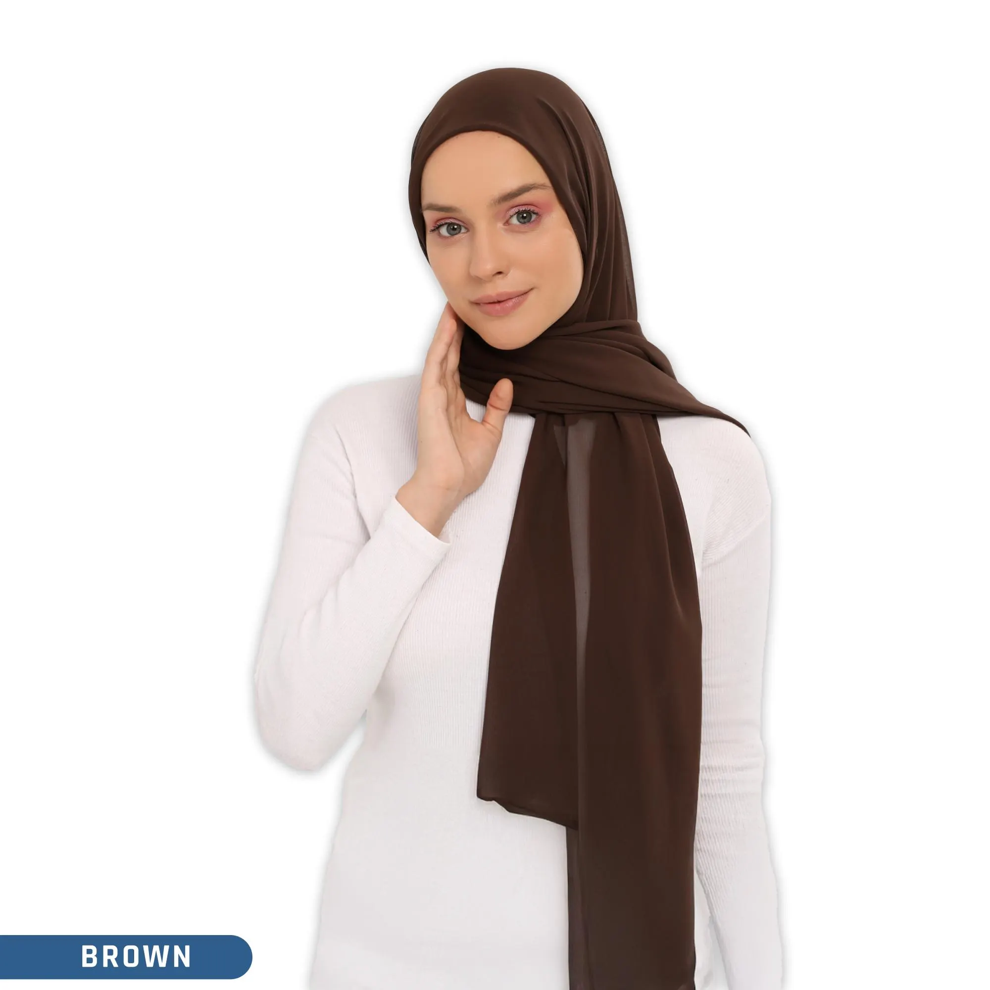 Versatile Chiffon Shawl Scarf with Bonnet, Chiffon Shawl and Bonnet Set, Instant Neck Collar - image 3