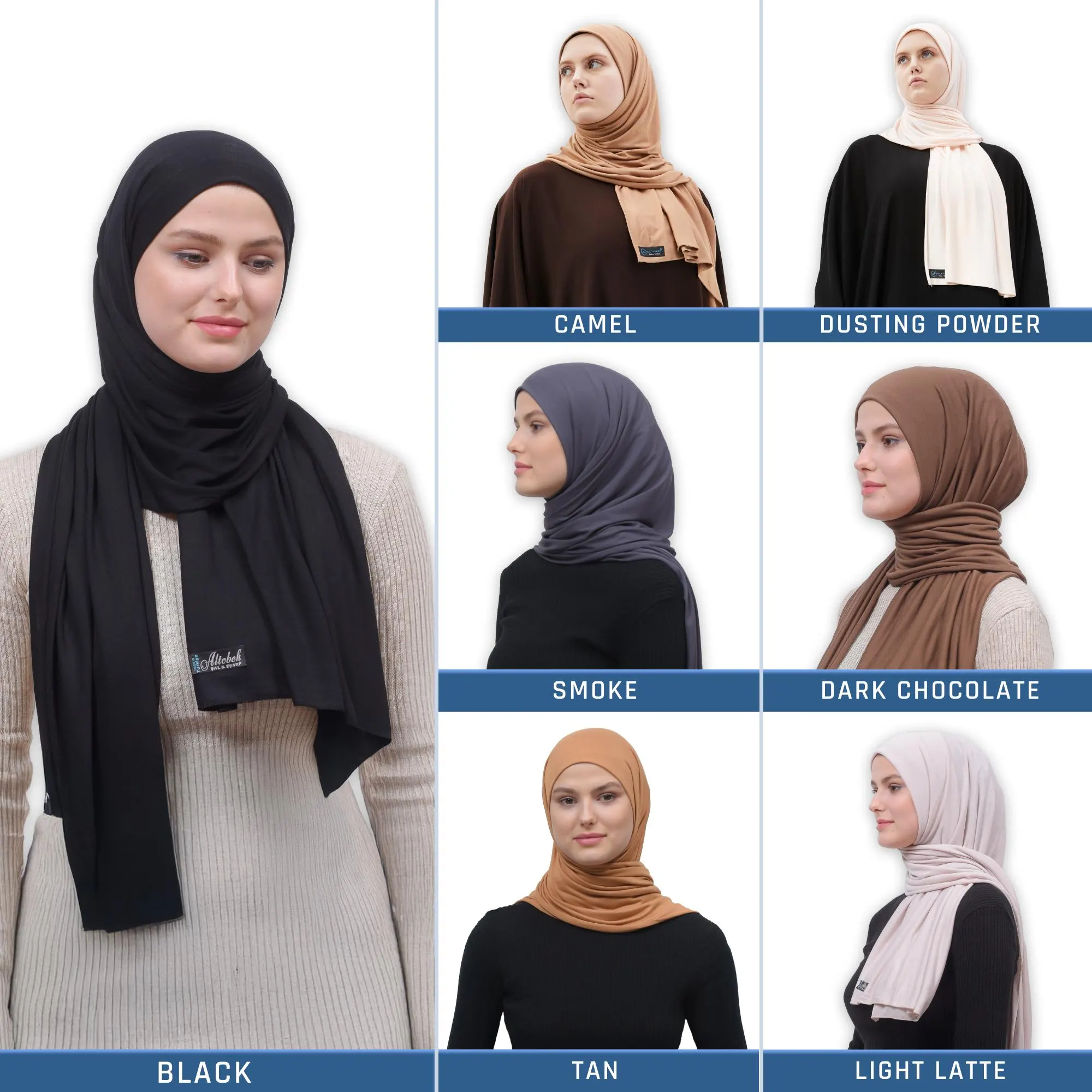 Stretchy Shawl Hijab in Cotton Jersey - Comfy & Stylish - image 2