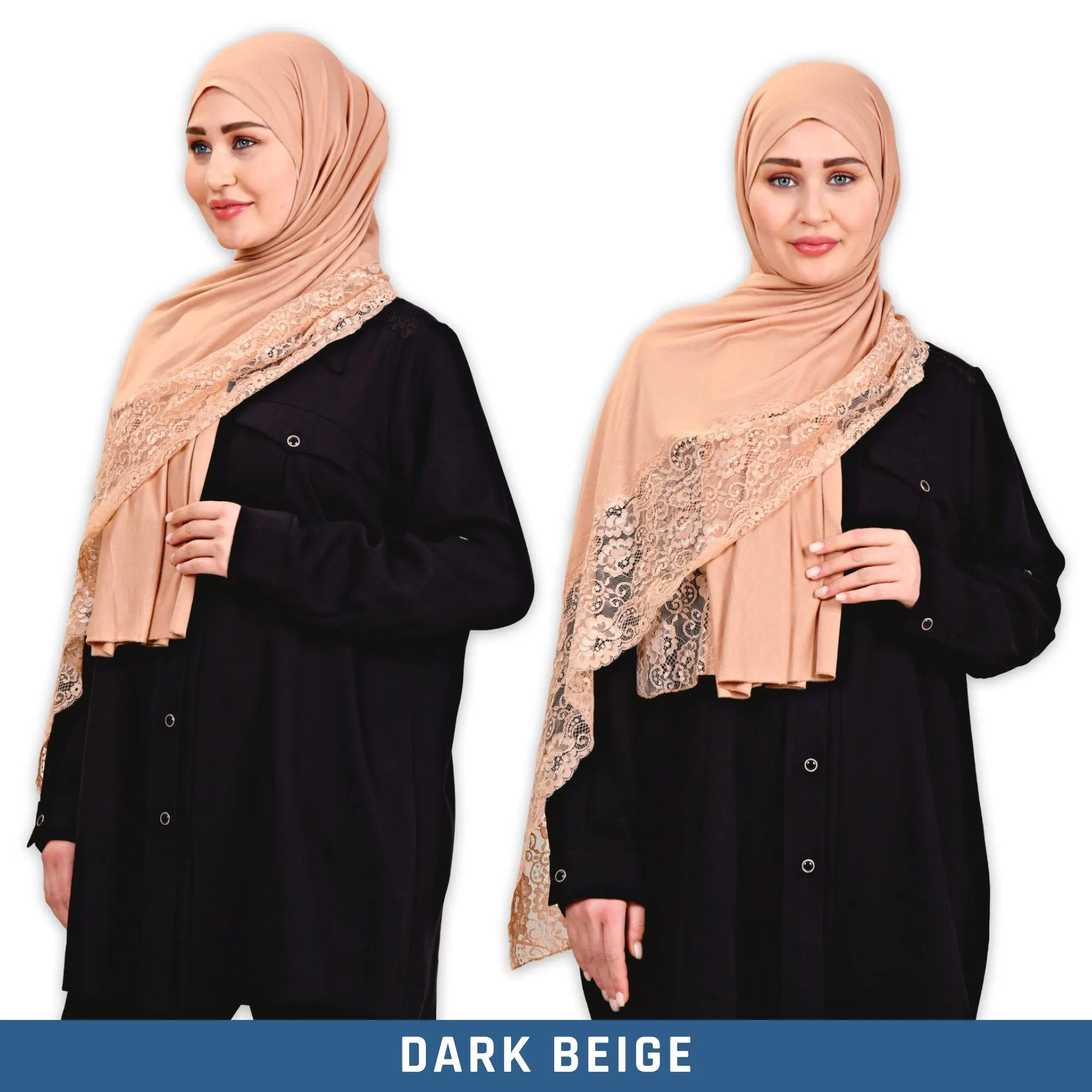 Lace-Embellished Cotton Viscose Hijab Shawl: Elegant Modesty Scarf - image 2