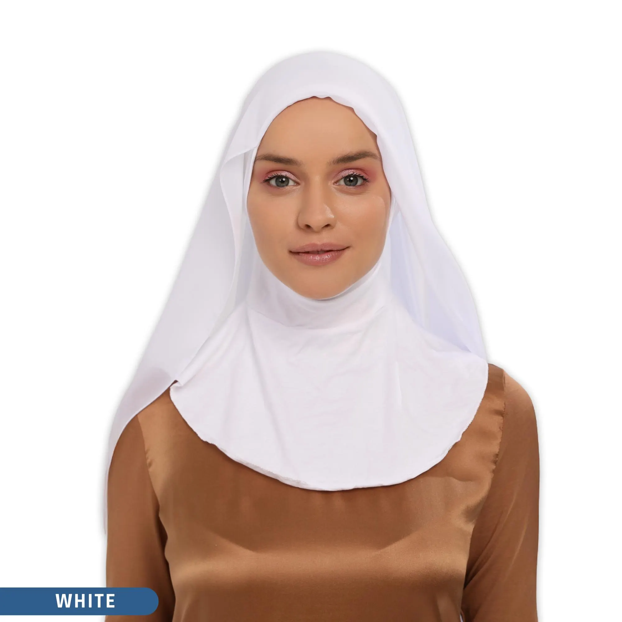 Versatile Chiffon Shawl Scarf with Bonnet, Chiffon Shawl and Bonnet Set, Instant Neck Collar - image 4