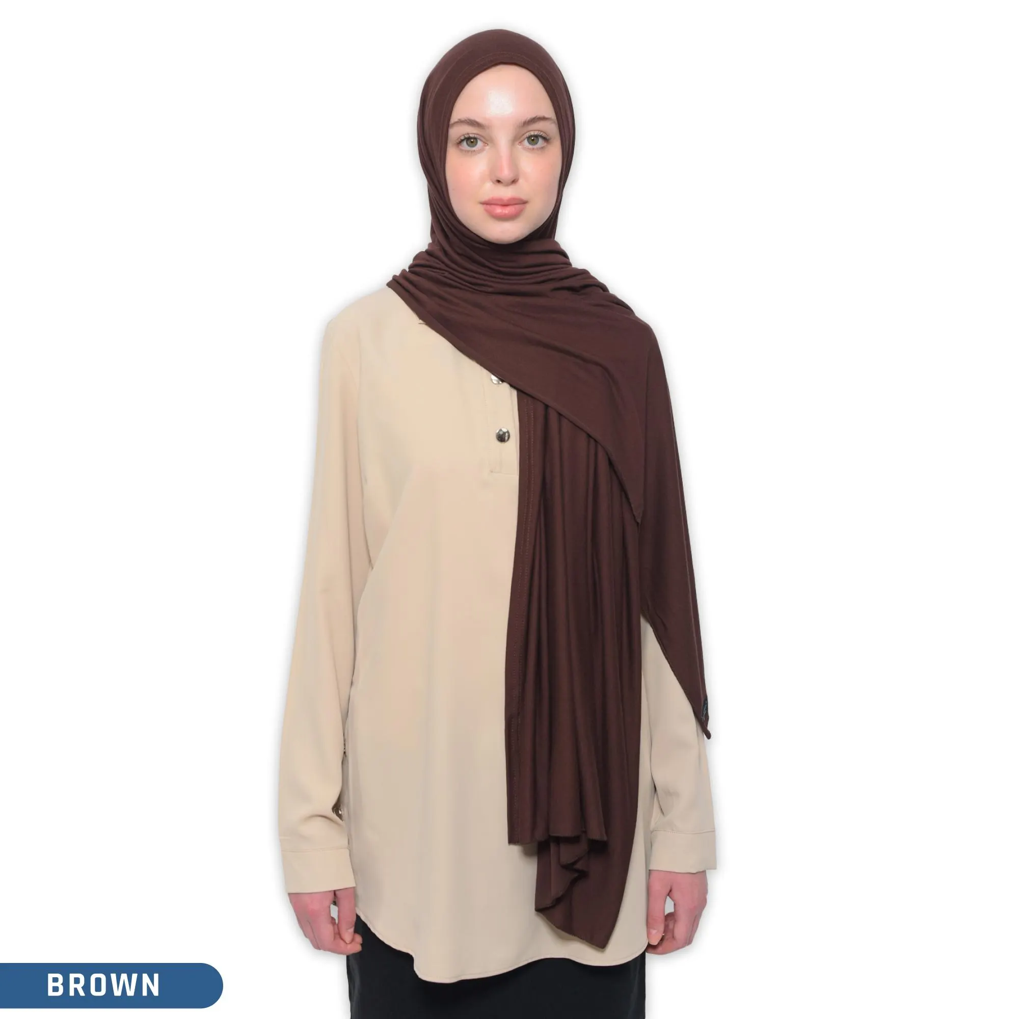 Organic Viscose Practical Shawl | Big Scarf & Instant Wrap Hijab | Luxury Plain Shawl in Combed Cotton | Headscarf for Women - image 4