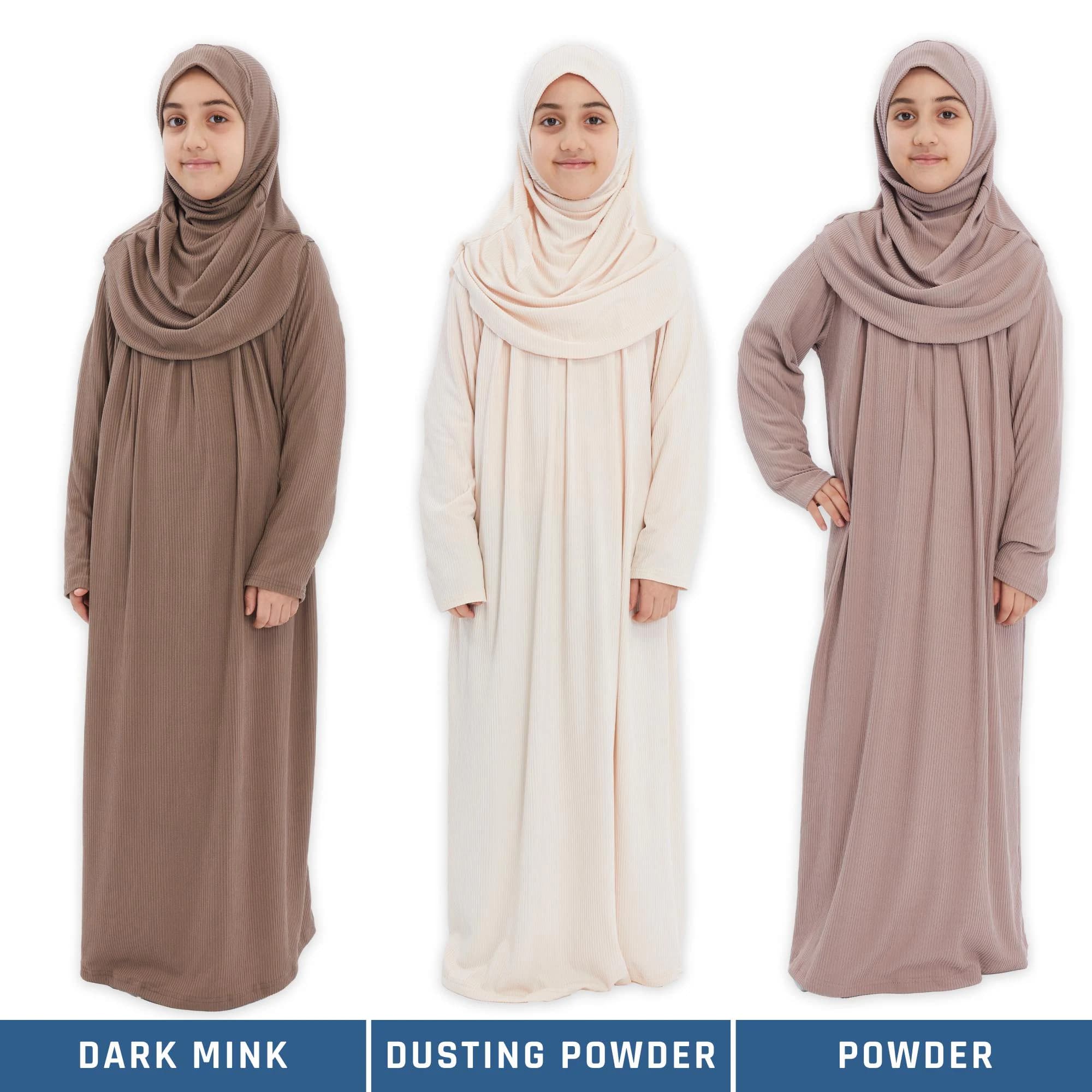 Girls’ Hijab Prayer Dress for (Ages 9-11) | Islamic Salah Outfit with Removable Hijab | Modest Islamic Dress | Prayer Cloth for Kids - image 3