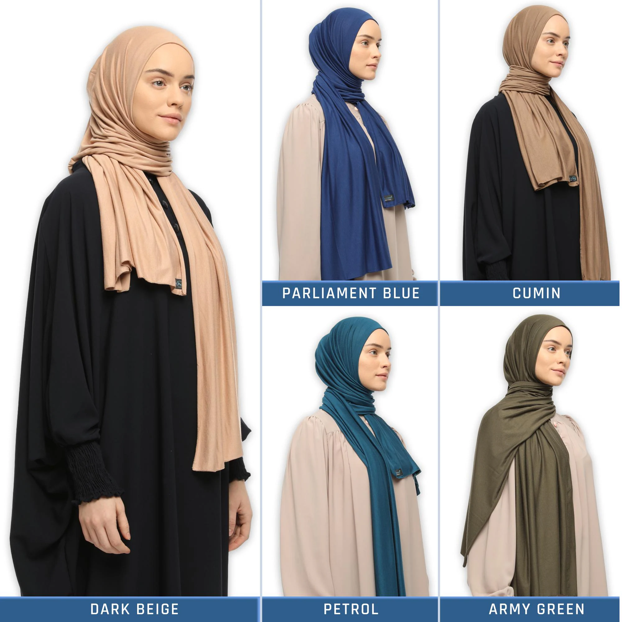 Stretchy Shawl Hijab in Cotton Jersey - Comfy & Stylish - image 3