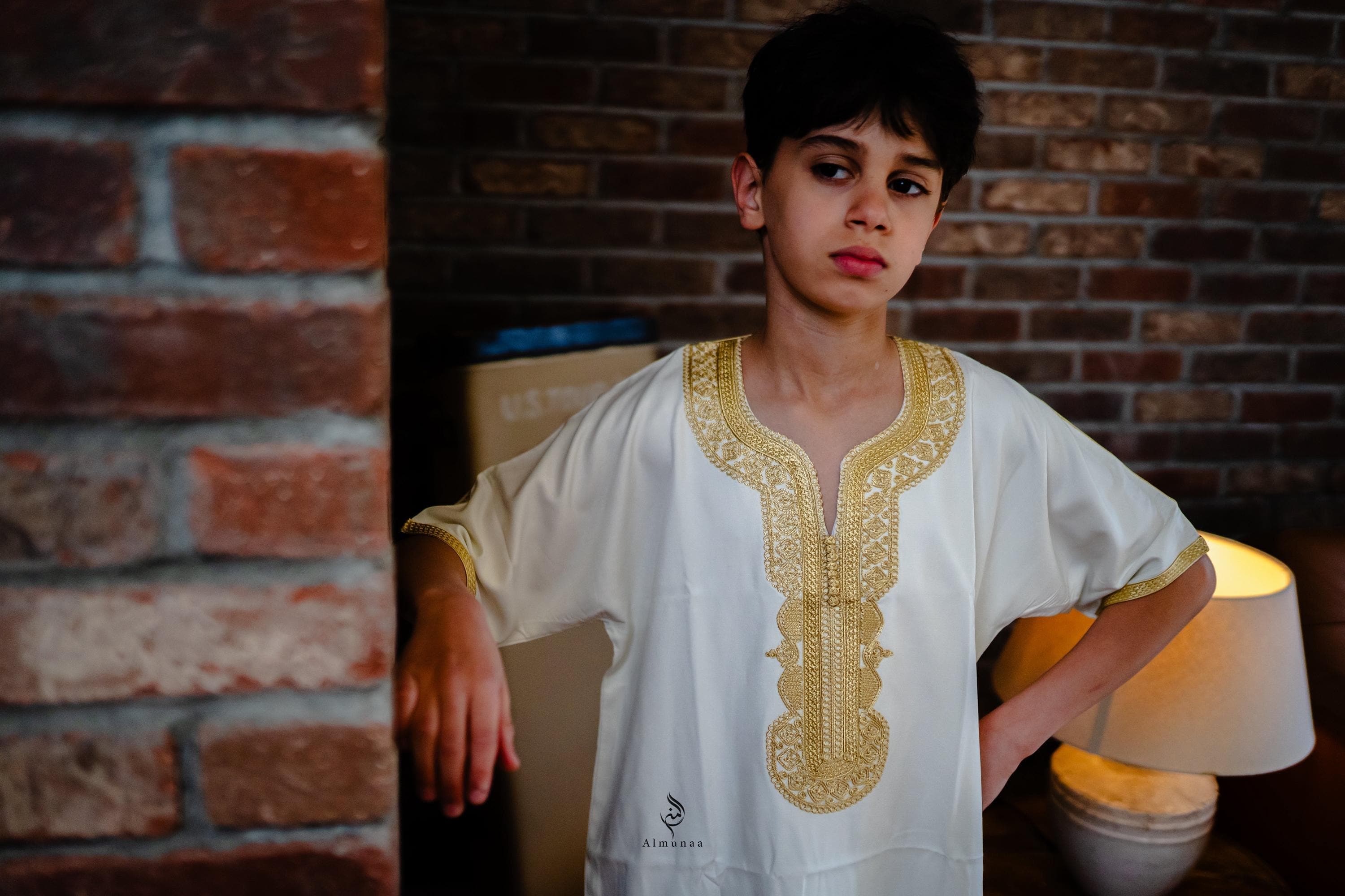 Kids Moroccan Gandoura – Elegant & Authentic Traditional Wear- Available in Different Colors