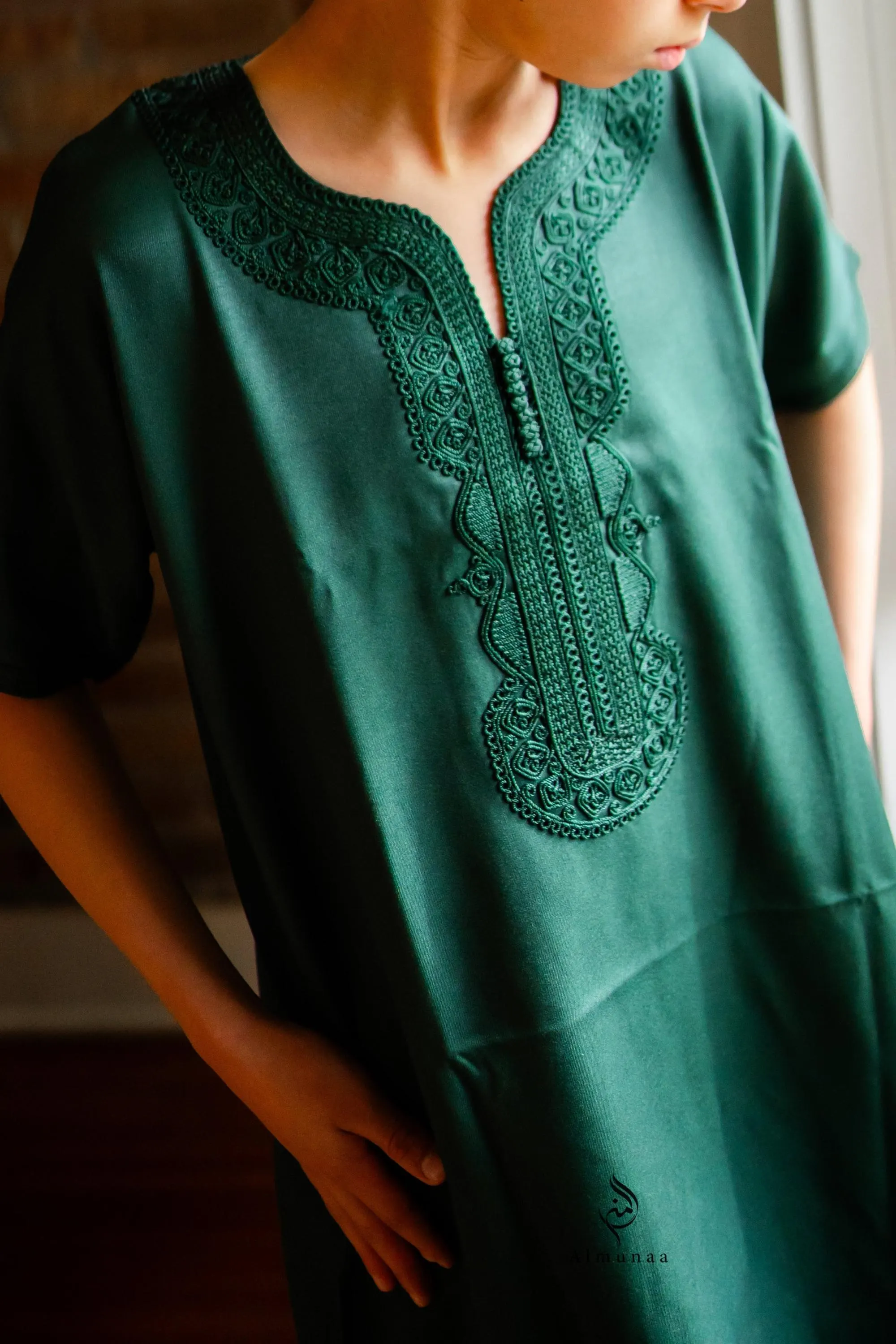 Kids Moroccan Gandoura – Elegant & Authentic Traditional Wear- Available in Different Colors