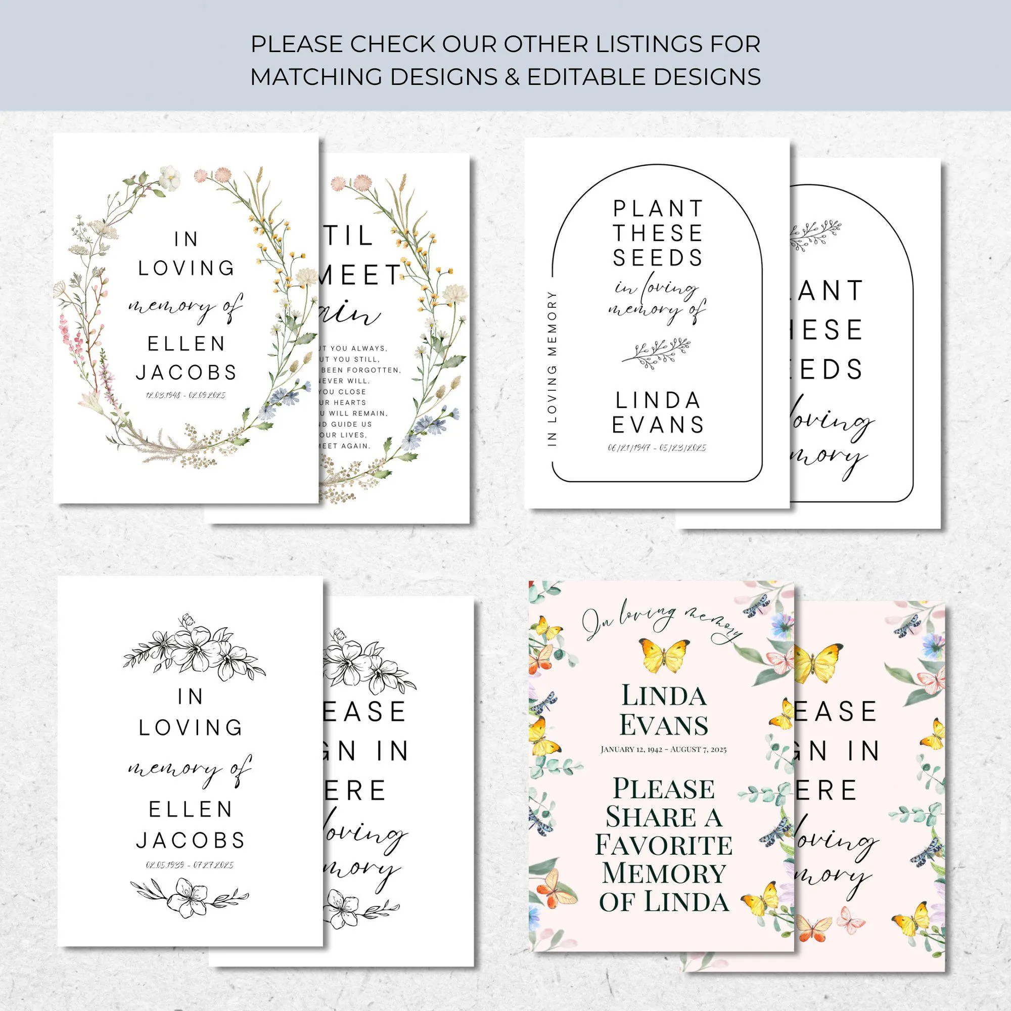 Wedding Memorial Table Sign, Forever In Our Hearts Grandparent Tribute, Memorial Sign Printable, Share A Memory PDF, Funeral Poster ID173 - image 4