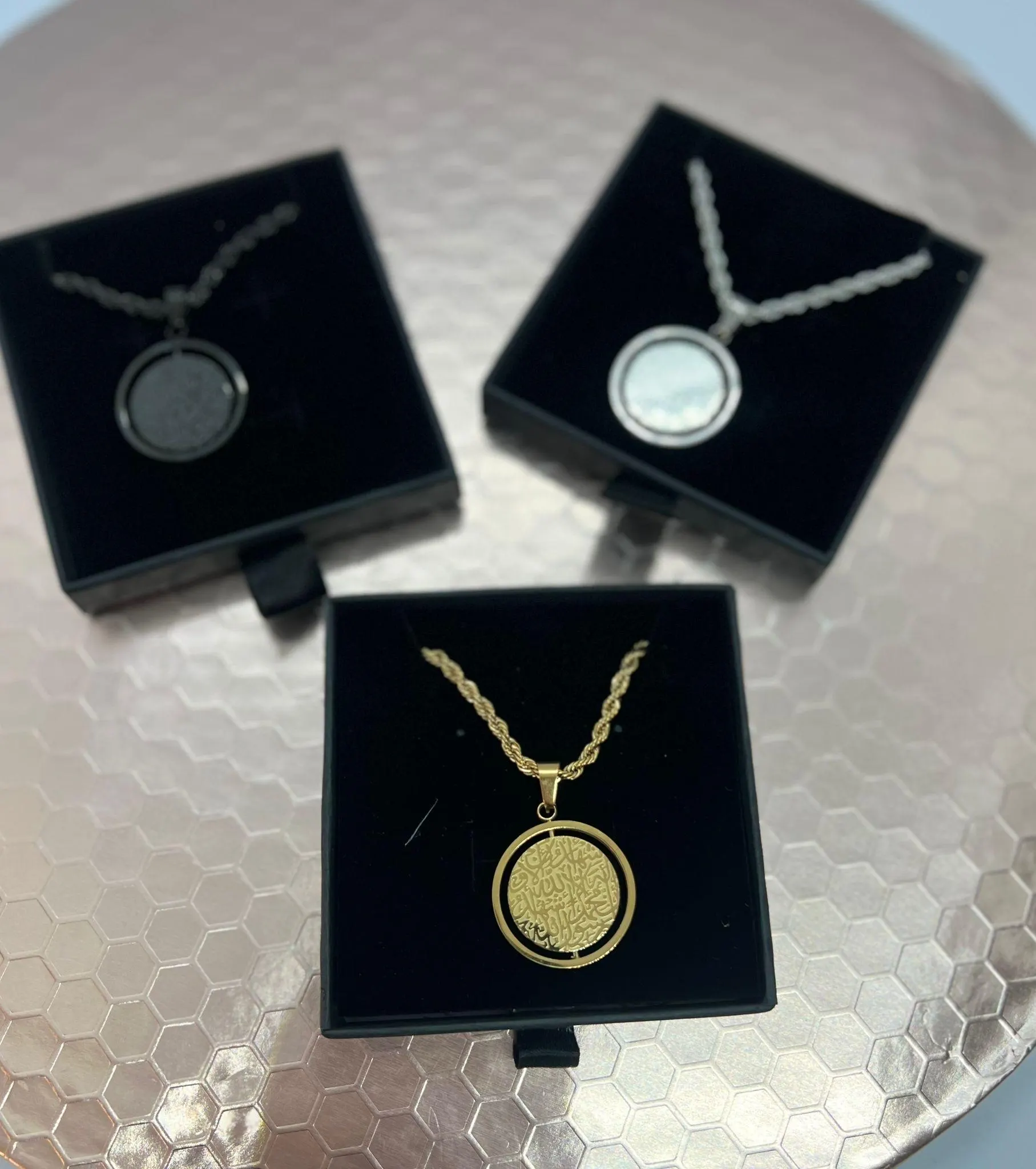 18K Gold Plated Shahada Car Pendant | Islamic Car Decor | Muslim Gift | Eid Ramadan Gift | Rear View Mirror Hanging Charm - image 2