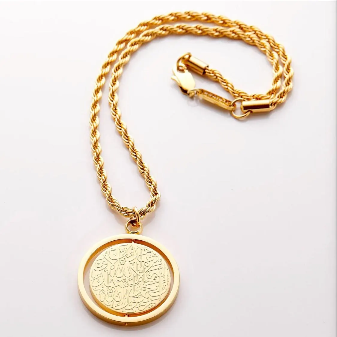 18K Gold Plated Shahada Car Pendant | Islamic Car Decor | Muslim Gift | Eid Ramadan Gift | Rear View Mirror Hanging Charm - image 4
