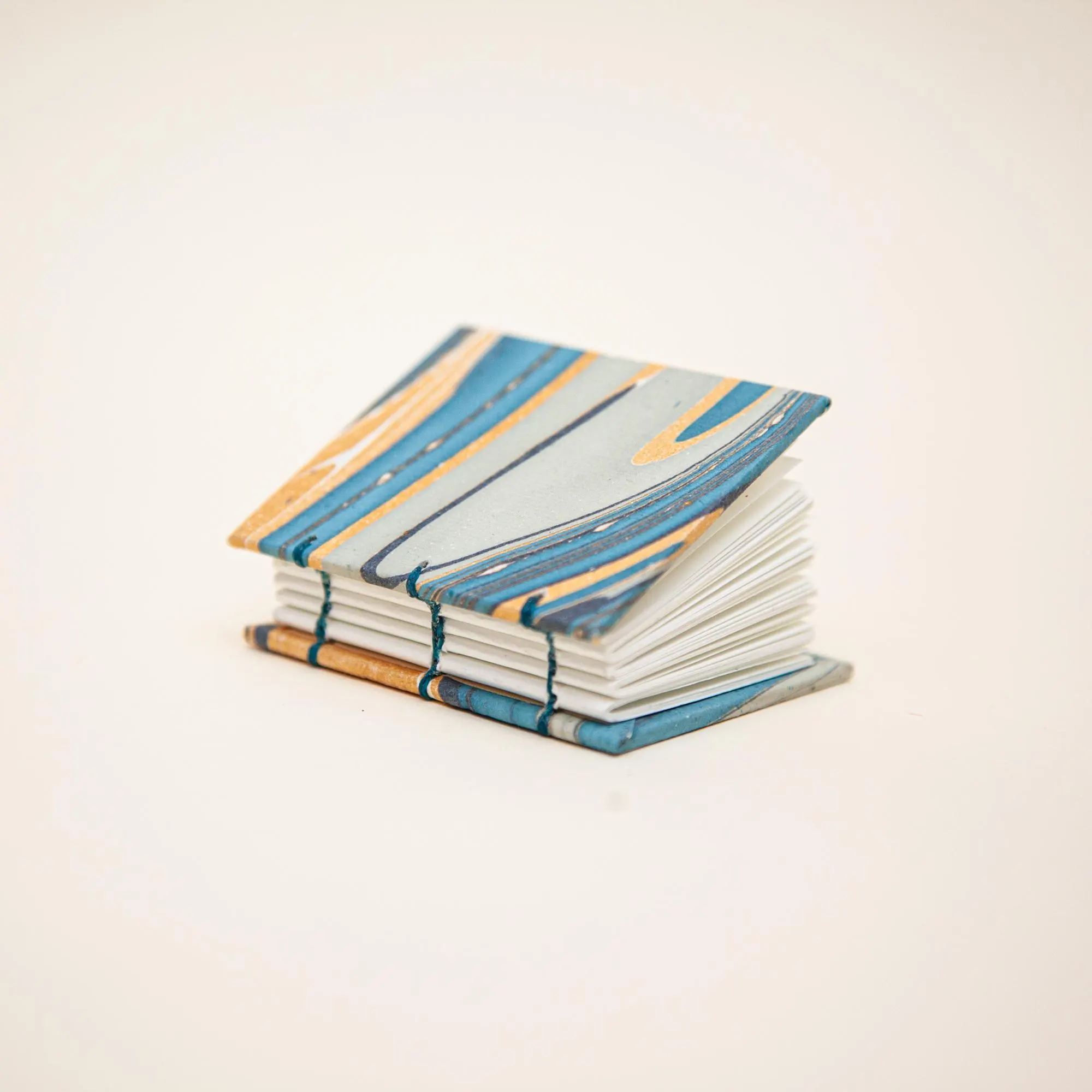 Mini Marbled Coptic Bound Journal - image 3