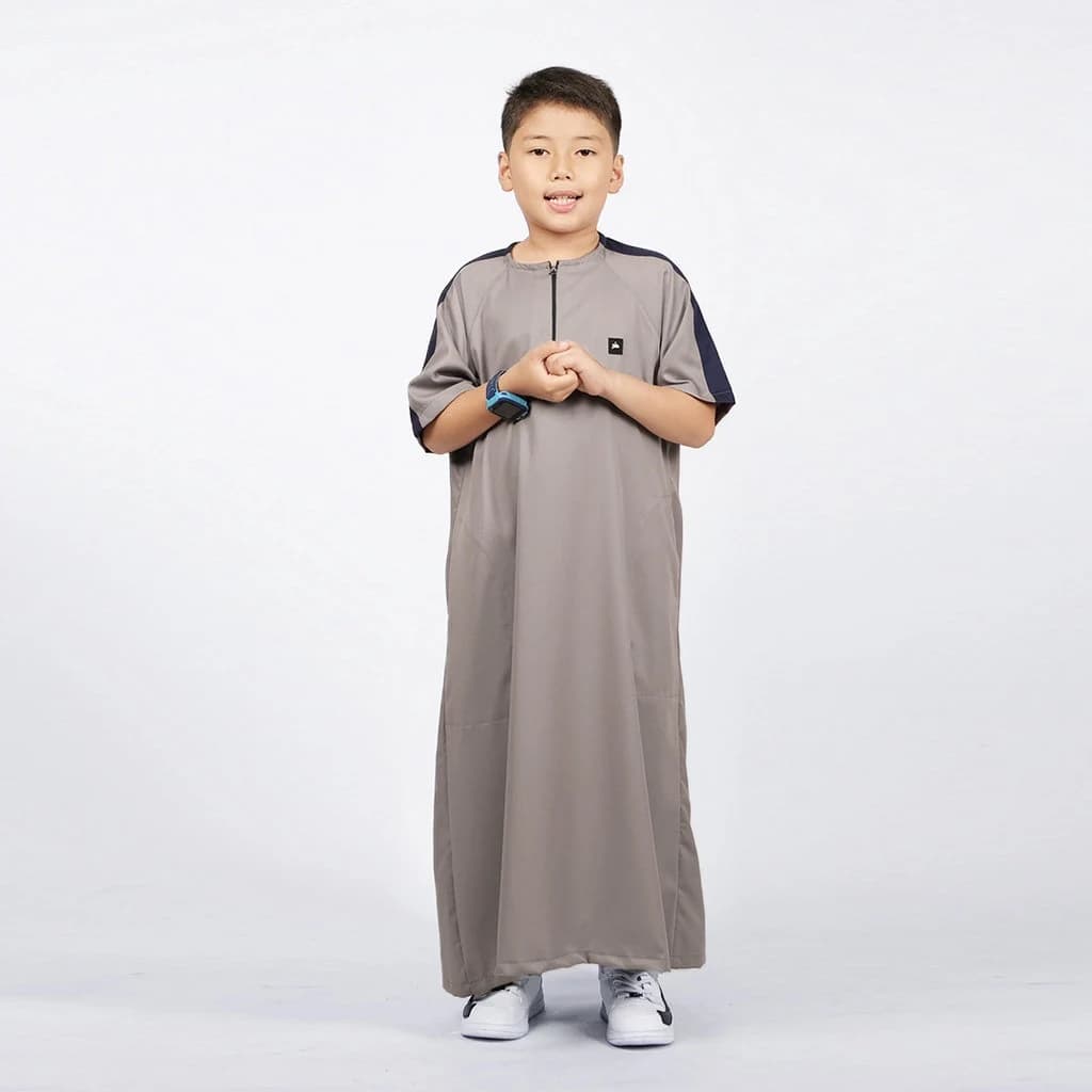 Short-sleeved Boys' Robe, Baby Boy Muslim Robes, Islamic Infant Prayer Outfit, Traditional Baby Eid Clothes, Newborn Ramadan Gift PS28 - image 4