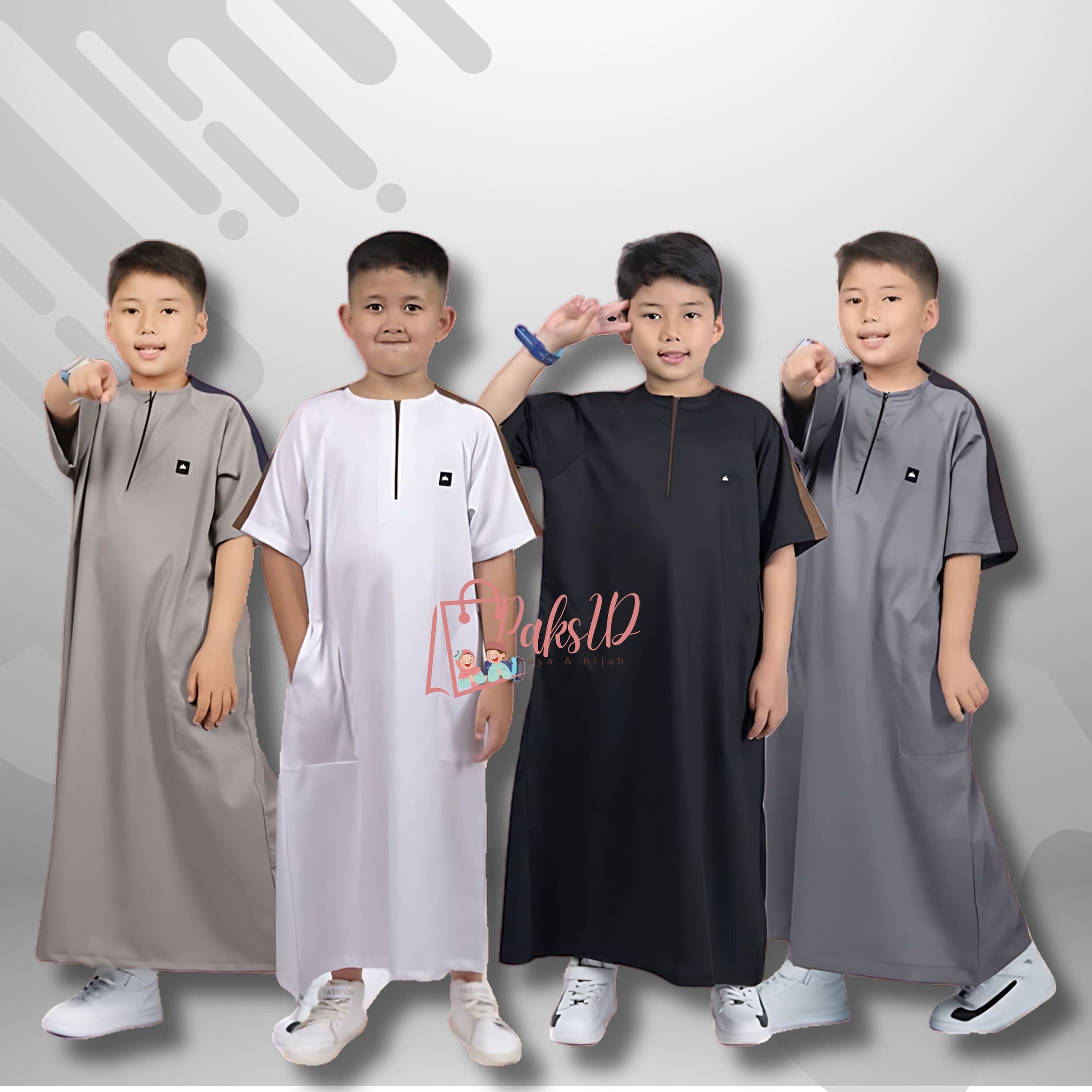 Short-sleeved Boys' Robe, Baby Boy Muslim Robes, Islamic Infant Prayer Outfit, Traditional Baby Eid Clothes, Newborn Ramadan Gift PS28