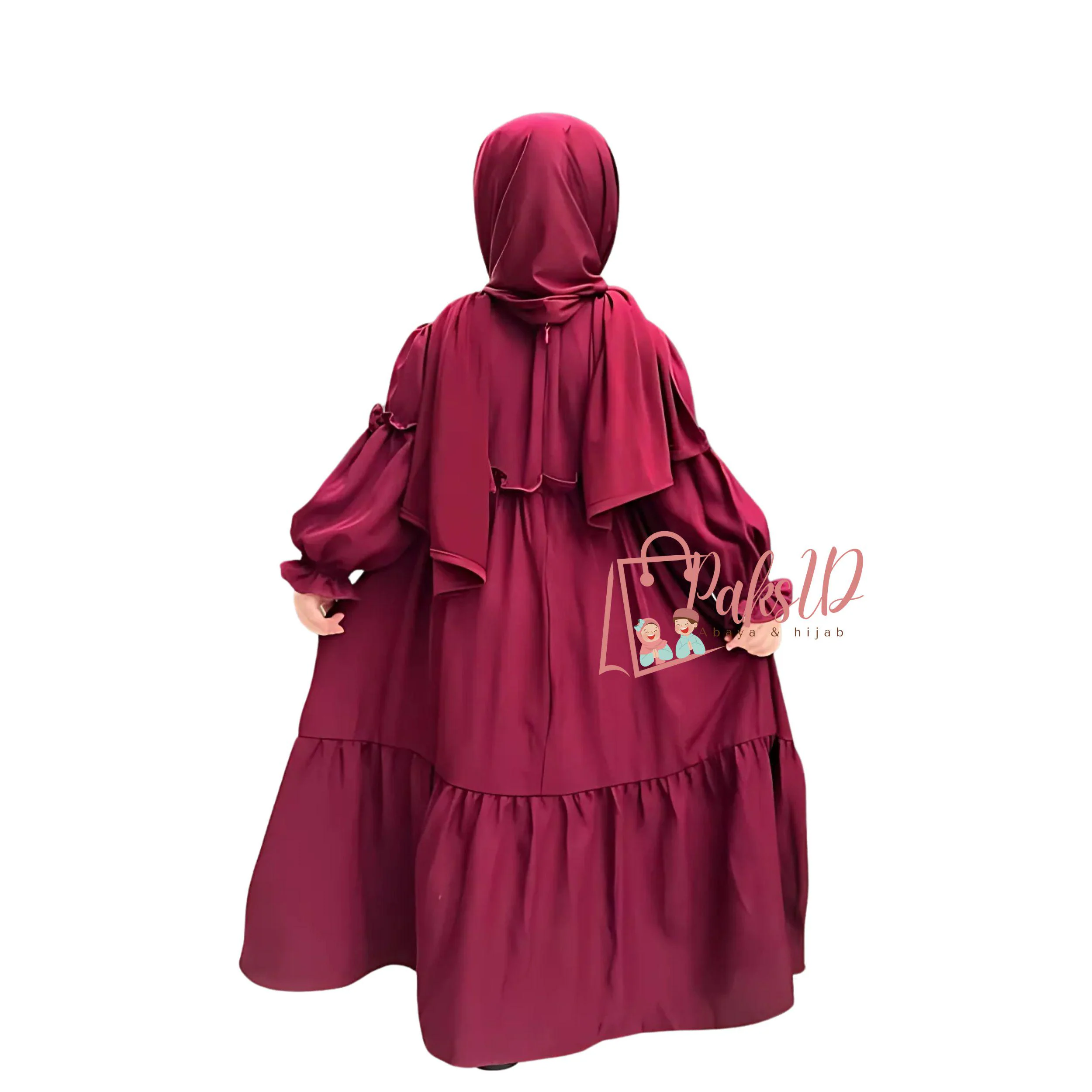 Plain Gamis for Girls 1-8 years, Baby Girl Abaya Muslim Dress, Islamic Clothing, Muslim Abaya, Kids Prayer Attire, Girls Modest Fashion PS97 - image 3