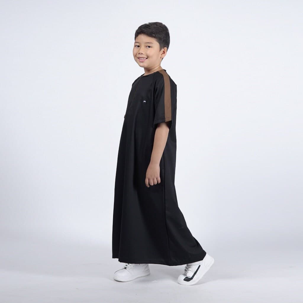 Short-sleeved Boys' Robe, Baby Boy Muslim Robes, Islamic Infant Prayer Outfit, Traditional Baby Eid Clothes, Newborn Ramadan Gift PS28 - image 2