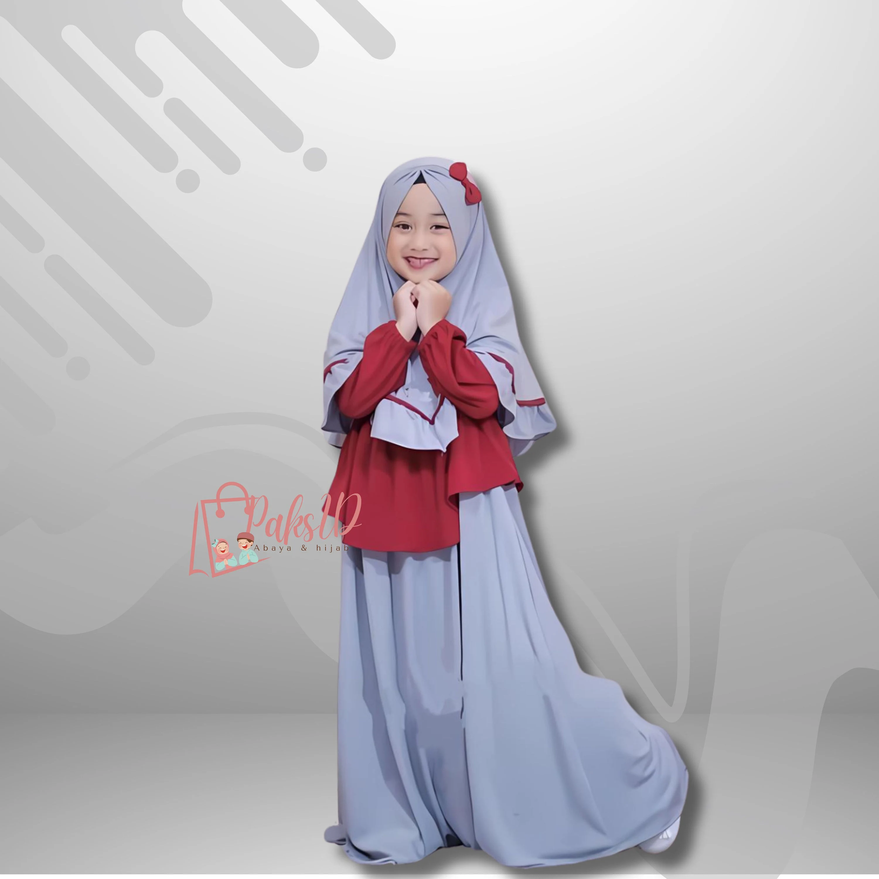 Girls Abaya Hijab Set, Children's Muslim dress, Islamic Clothing,Muslim Abaya,Kids Prayer Attire,Girls Modest Fashion PS22 - image 5