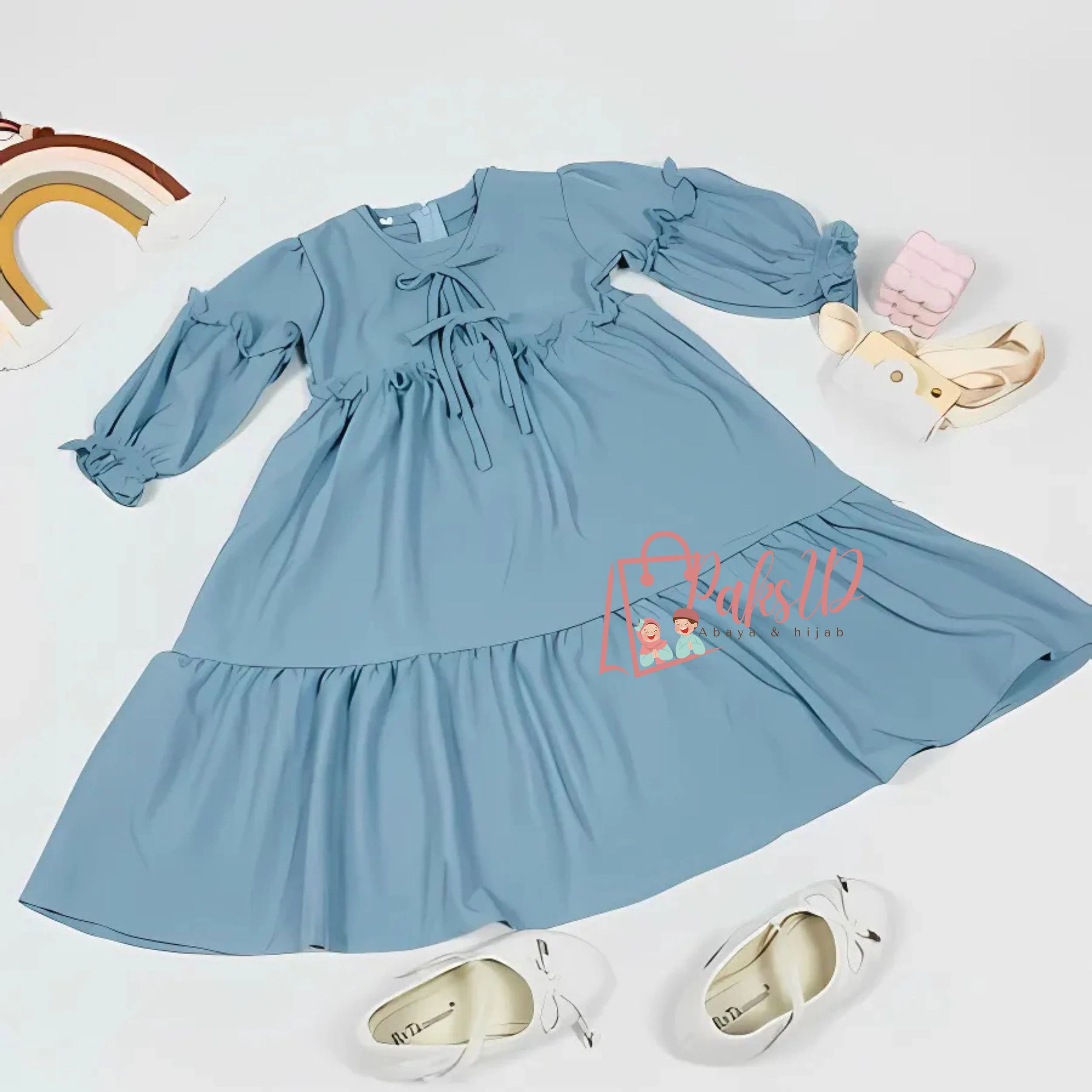 Plain Gamis for Girls 1-8 years, Baby Girl Abaya Muslim Dress, Islamic Clothing, Muslim Abaya, Kids Prayer Attire, Girls Modest Fashion PS97 - image 5