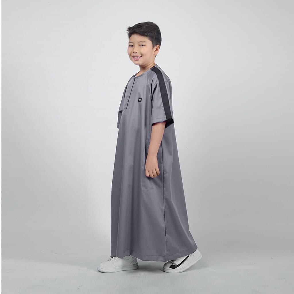 Short-sleeved Boys' Robe, Baby Boy Muslim Robes, Islamic Infant Prayer Outfit, Traditional Baby Eid Clothes, Newborn Ramadan Gift PS28 - image 5