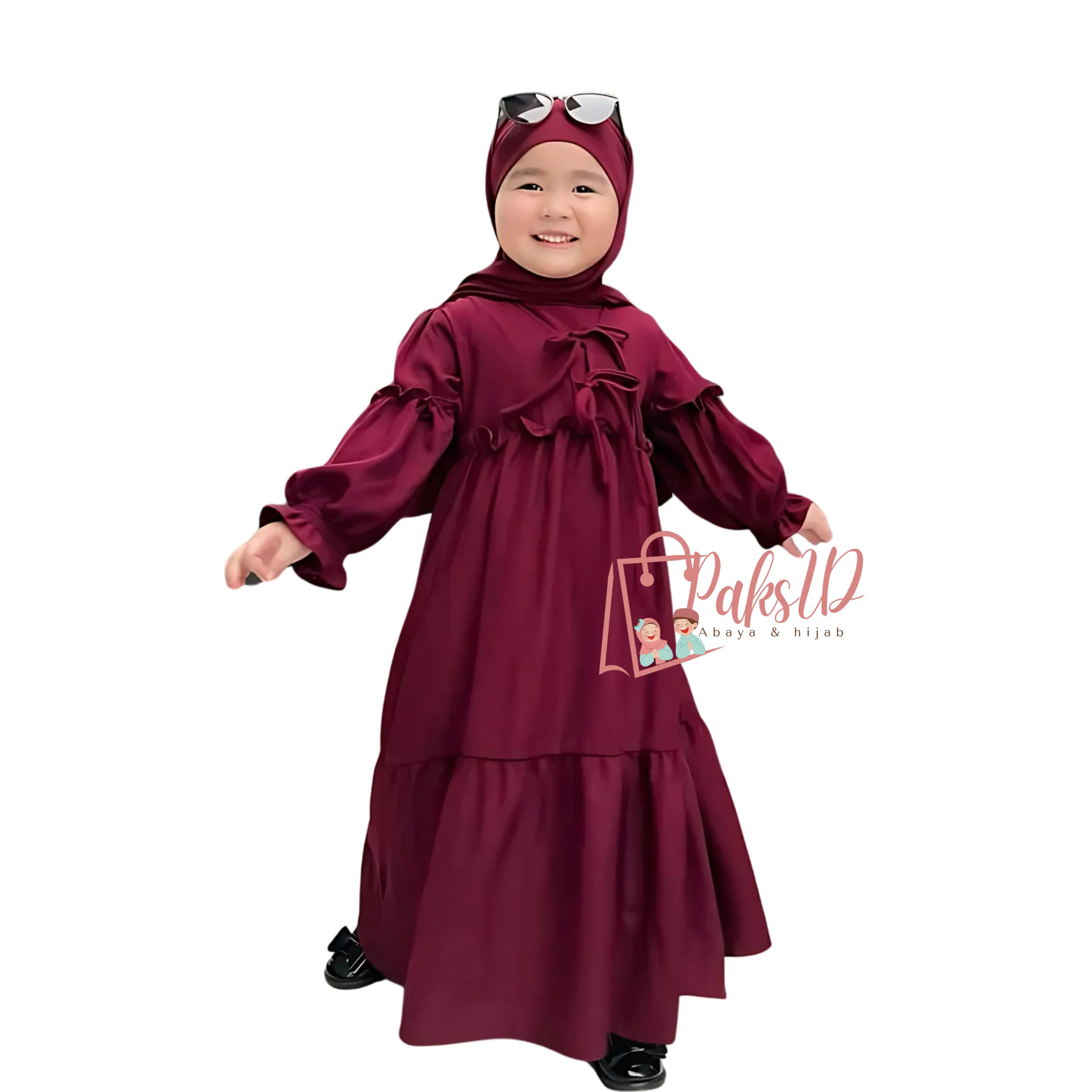 Plain Gamis for Girls 1-8 years, Baby Girl Abaya Muslim Dress, Islamic Clothing, Muslim Abaya, Kids Prayer Attire, Girls Modest Fashion PS97
