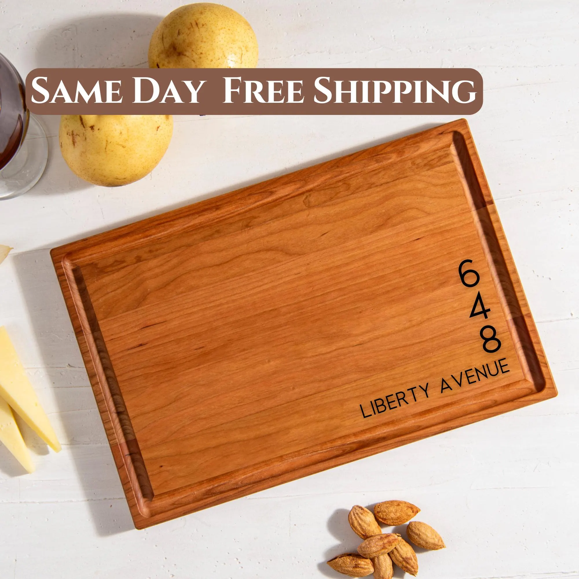 Personalized Wood Cutting Board | Housewarming Gift | Real Estate Closing Gift | Cooking and Baking | Custom Engraved Gift | First Home Gift