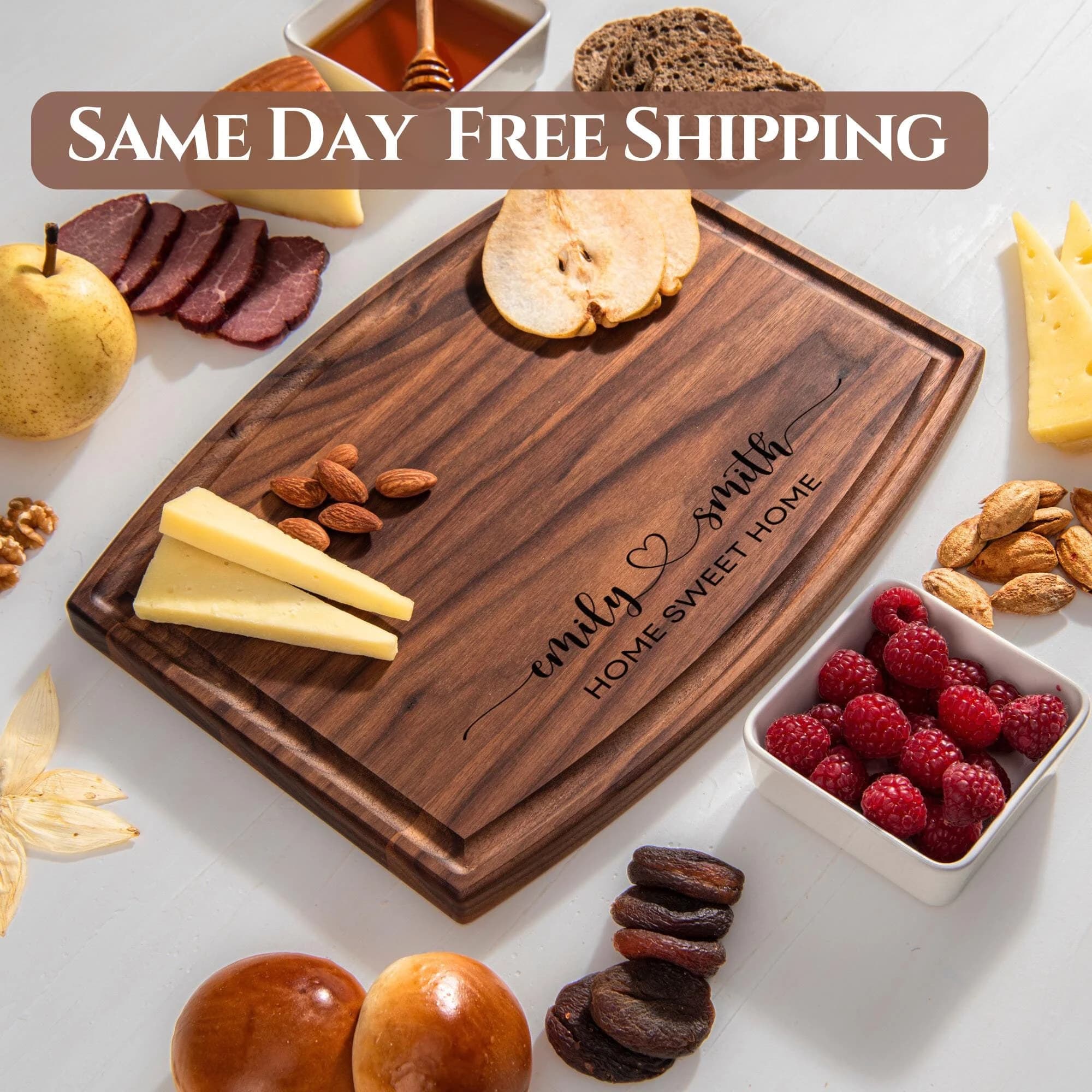 custom cutting board, wood cutting board, custom wedding gift, anniversary gift, handle cutting board, couple cutting board, with handle, housewarming gift, christmas, valentines day, round cutting board, engagement gift, housewarming