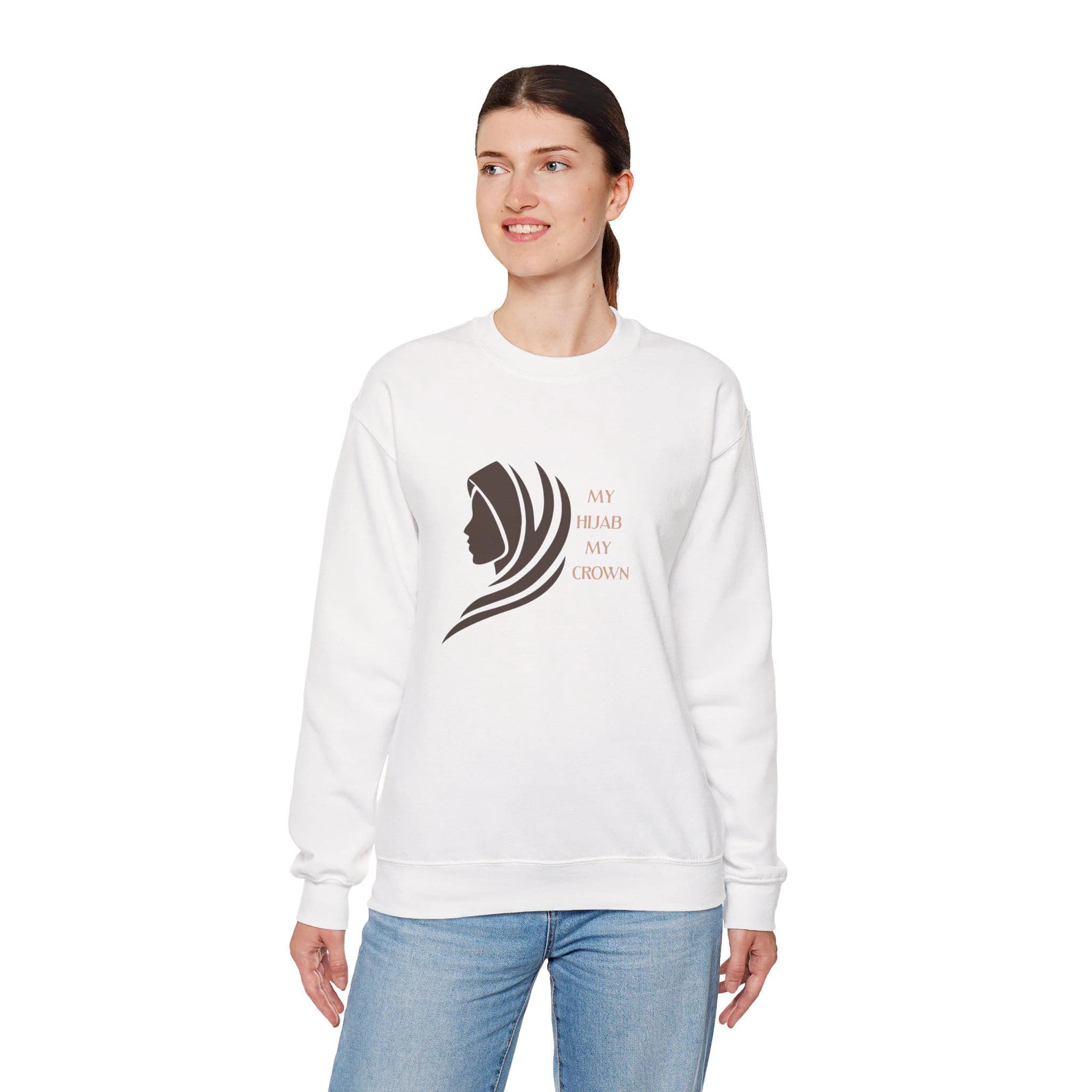 My Hijab My Crown Sweatshirt | Muslim Woman Hoodie | Modest Islamic Clothing | Hijabi Gift | Faith-Inspired Muslim Apparel - image 3