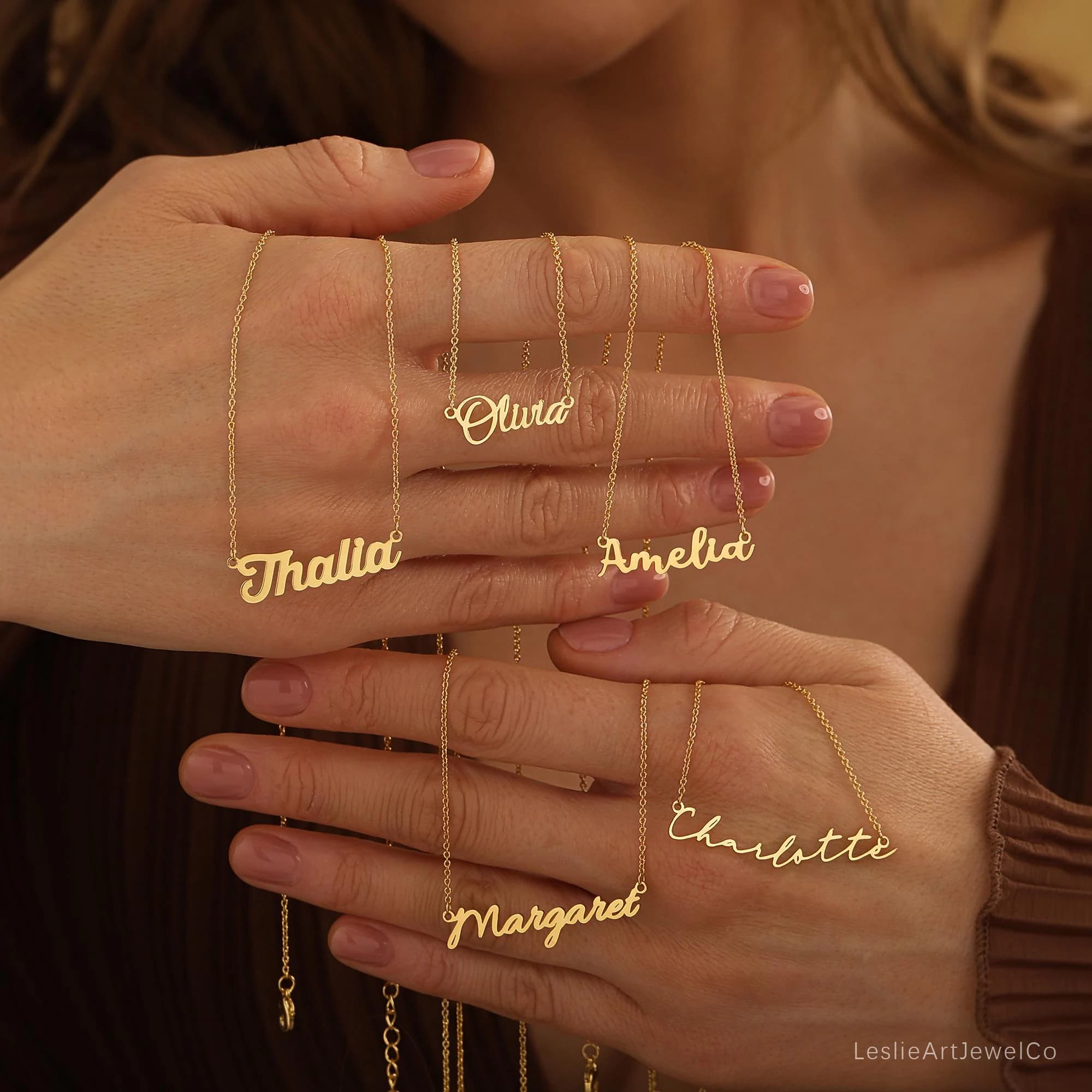 Custom Name Necklace, 18K Gold Name Necklace, Minimalist Name Necklace for Women, Mothers Necklace, Birthday Gift, Mother's Day Gift for Her