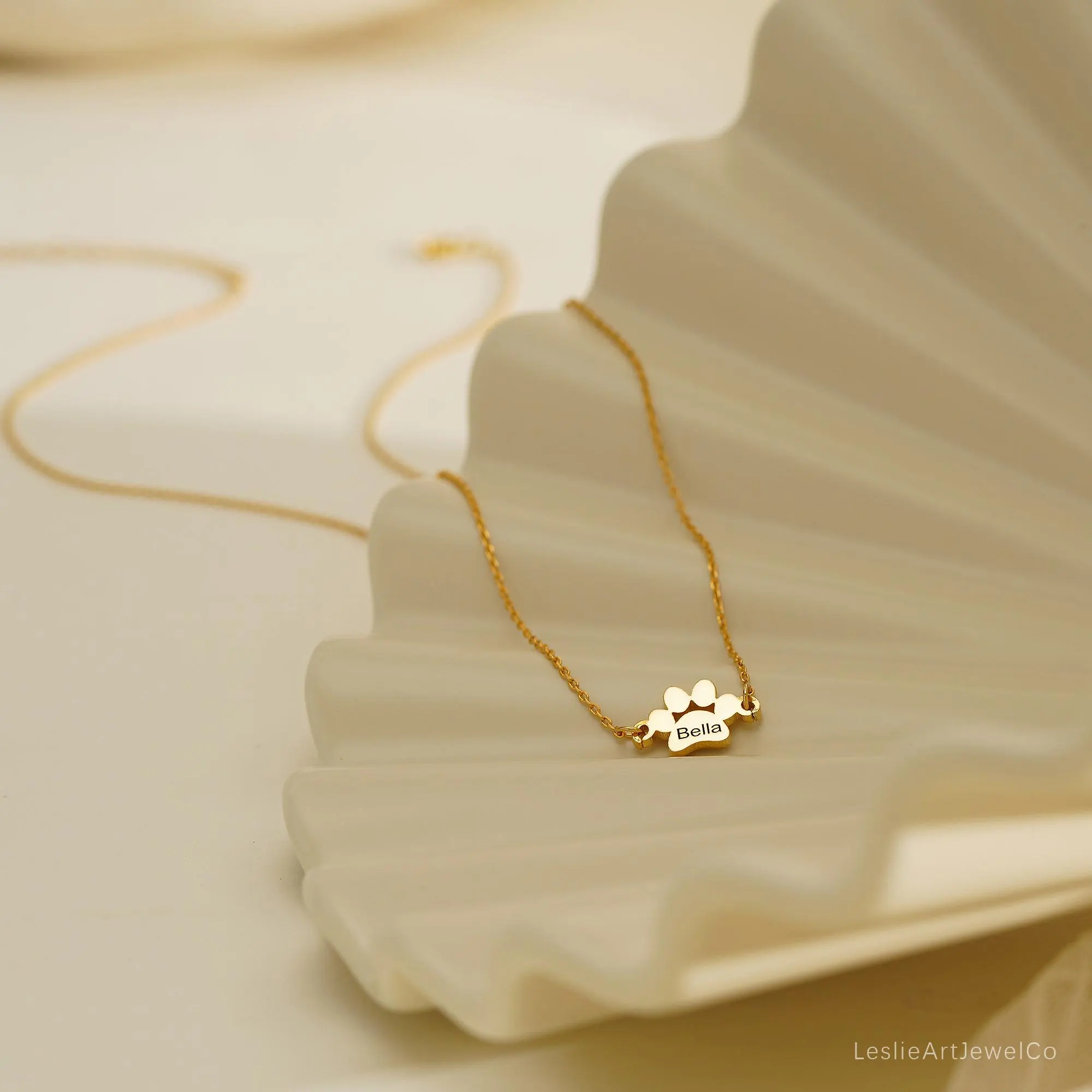 Pet Print Name Necklace, Personalized Tiny Paw Necklace, Animal Necklace, Minimalist Pet Necklace, Memorial Pet Gift, Dog Paw, Gift for Her