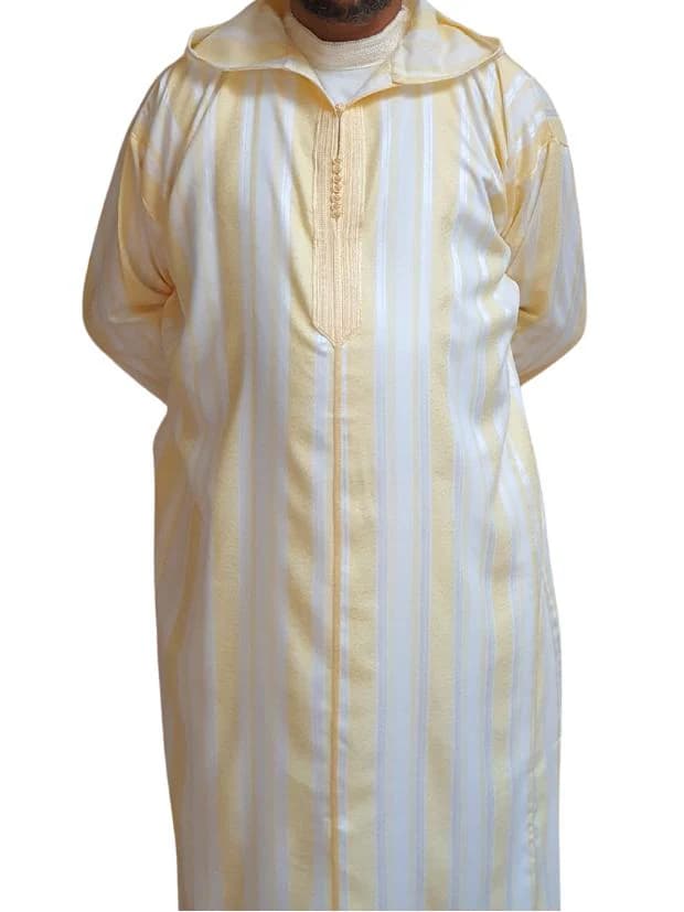 Moroccan Wool Djellaba: Hooded Thobe, Winter Coat