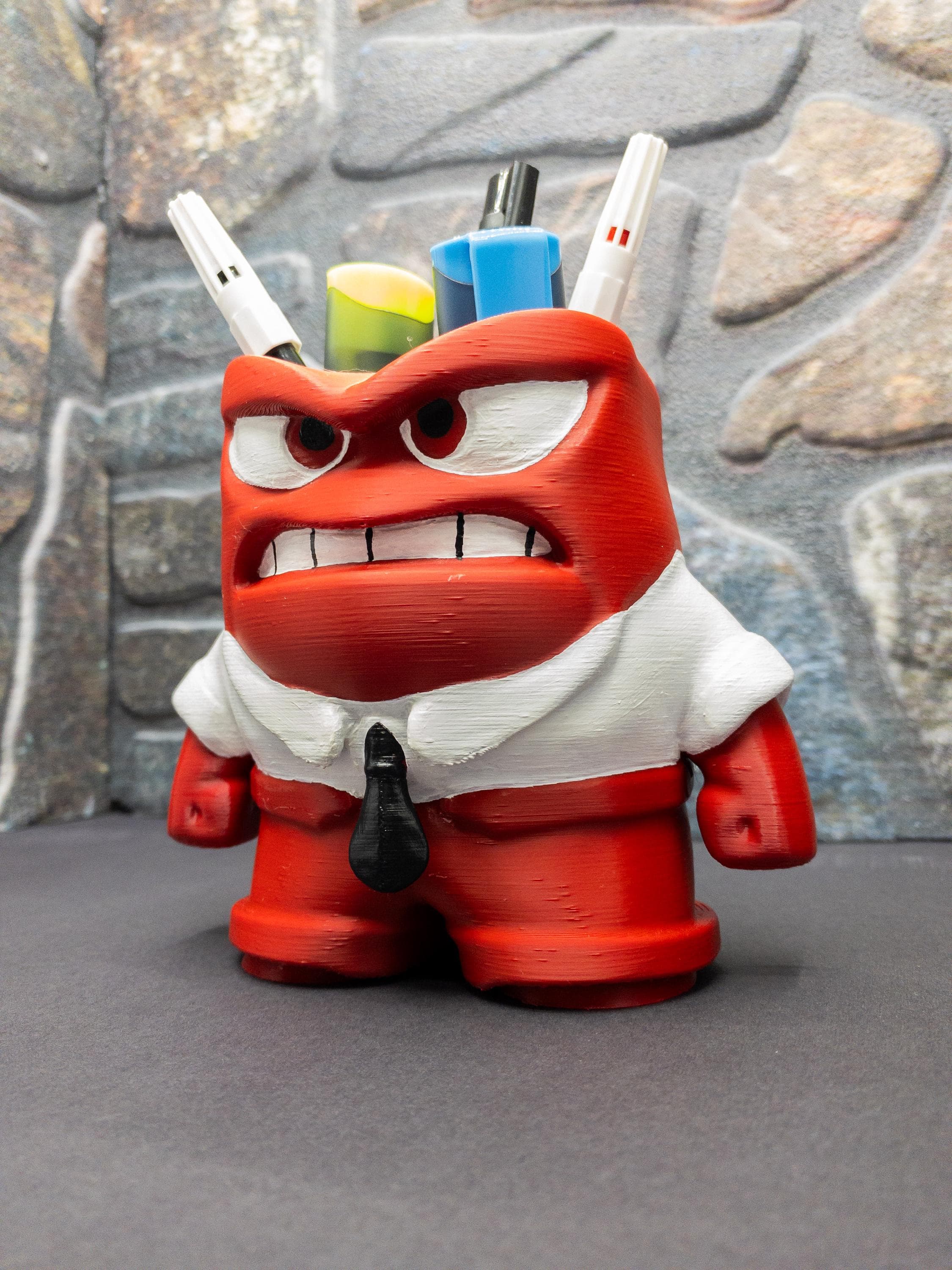 Anger Figure Pen Holder - Inside Out 2 - Desk Accessory