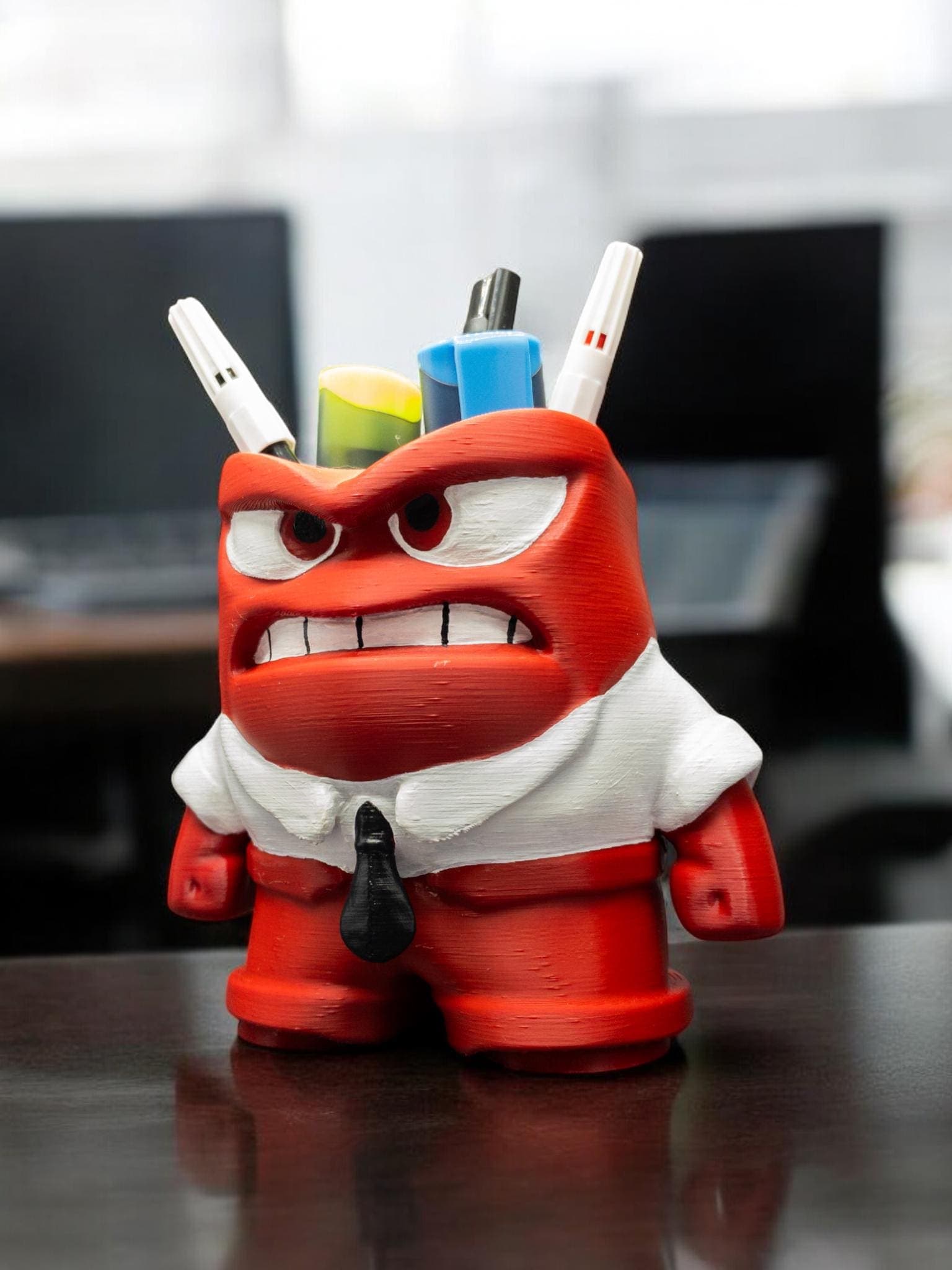 Anger Figure Pen Holder - Inside Out 2 - Desk Accessory - image 3