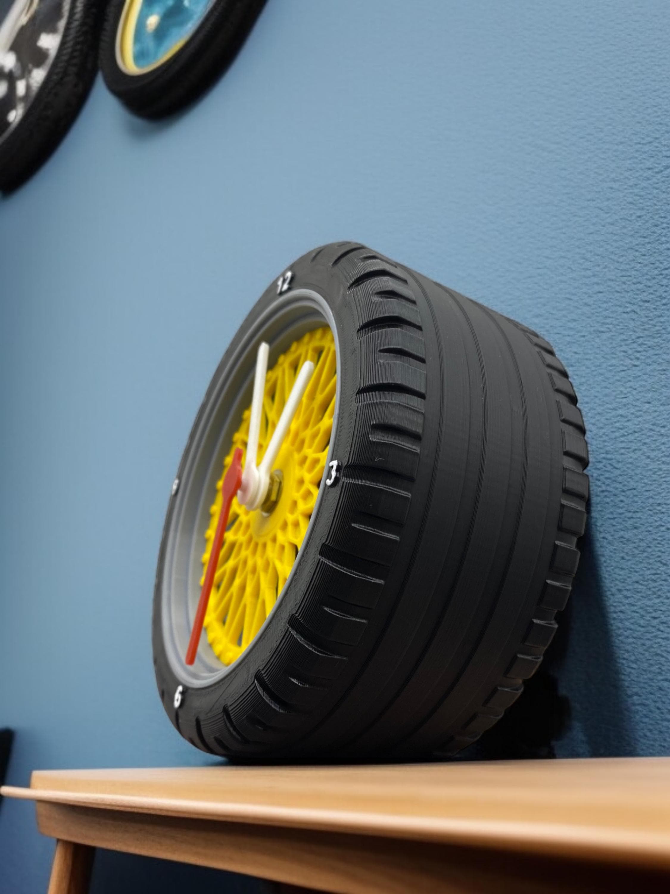 Car Tire Designed Table Clock β Decorative Clock with Rim Details β Office & Garage Decoration - image 3