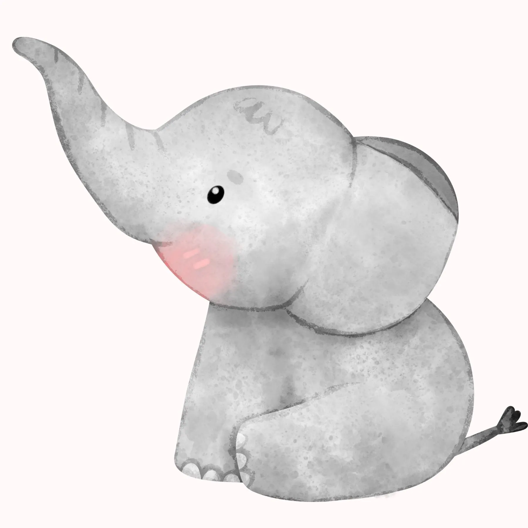 Watercolor Baby Elephant Clipart: Nursery Decor PNGs (Digital Download - image 5