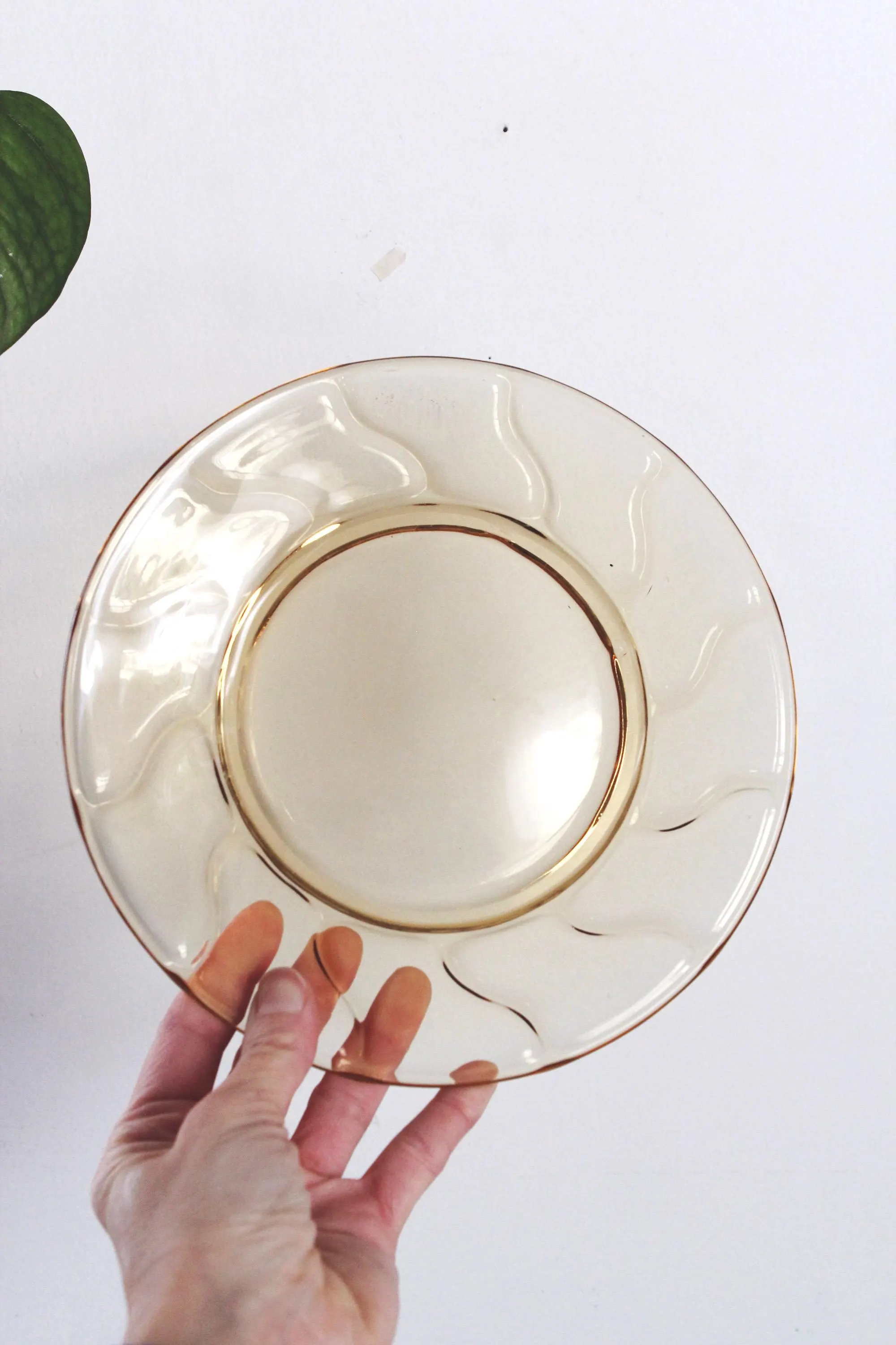 Vintage Sun Design Fostoria Jamestown Amber Glass Salad Plates Set of 4 - image 3