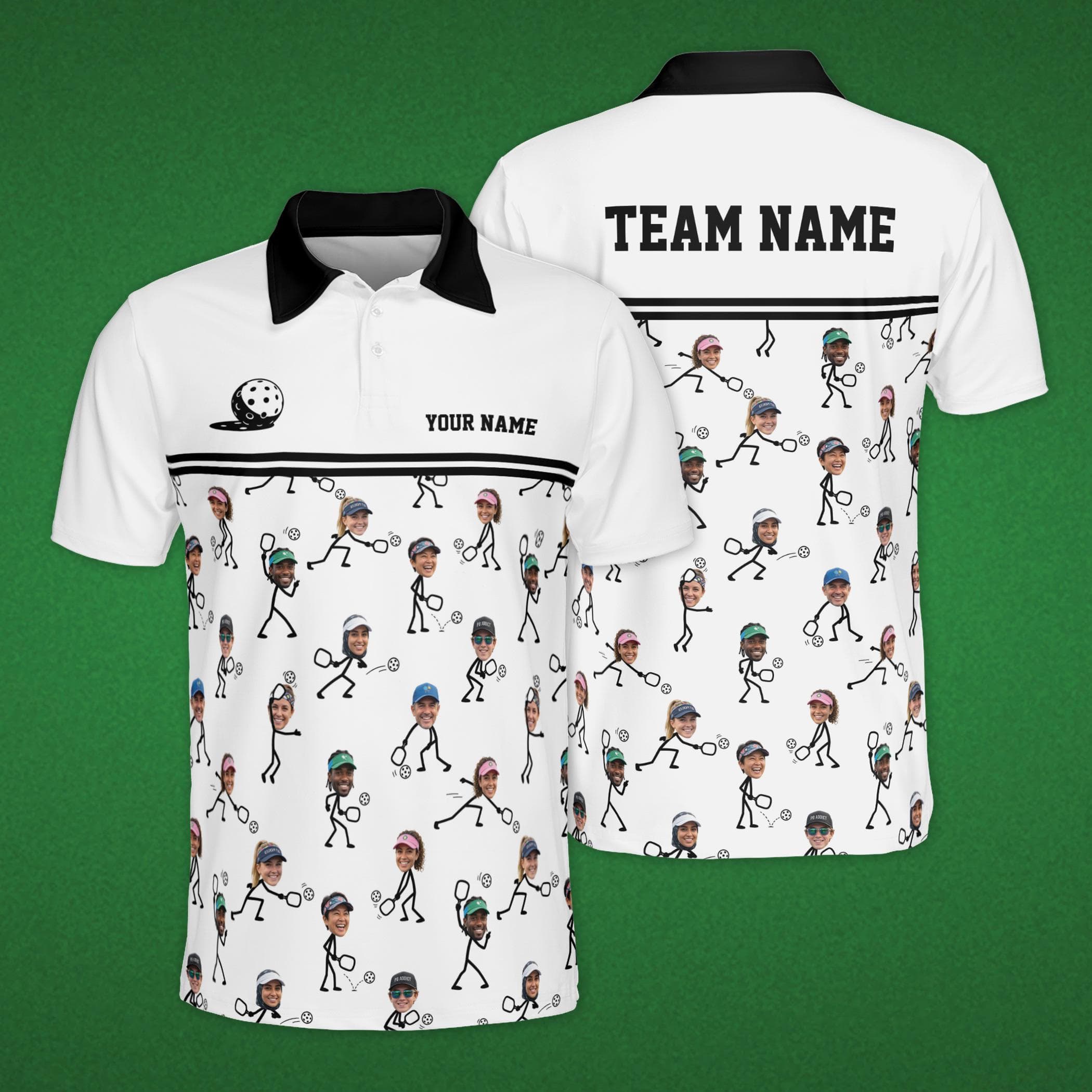Custom Pickleball Jersey with Face, Personalized Sports Shirt, Funny Pickleball Gift, Custom Team Uniform, Unisex Pickleball Polo Men Women - image 3