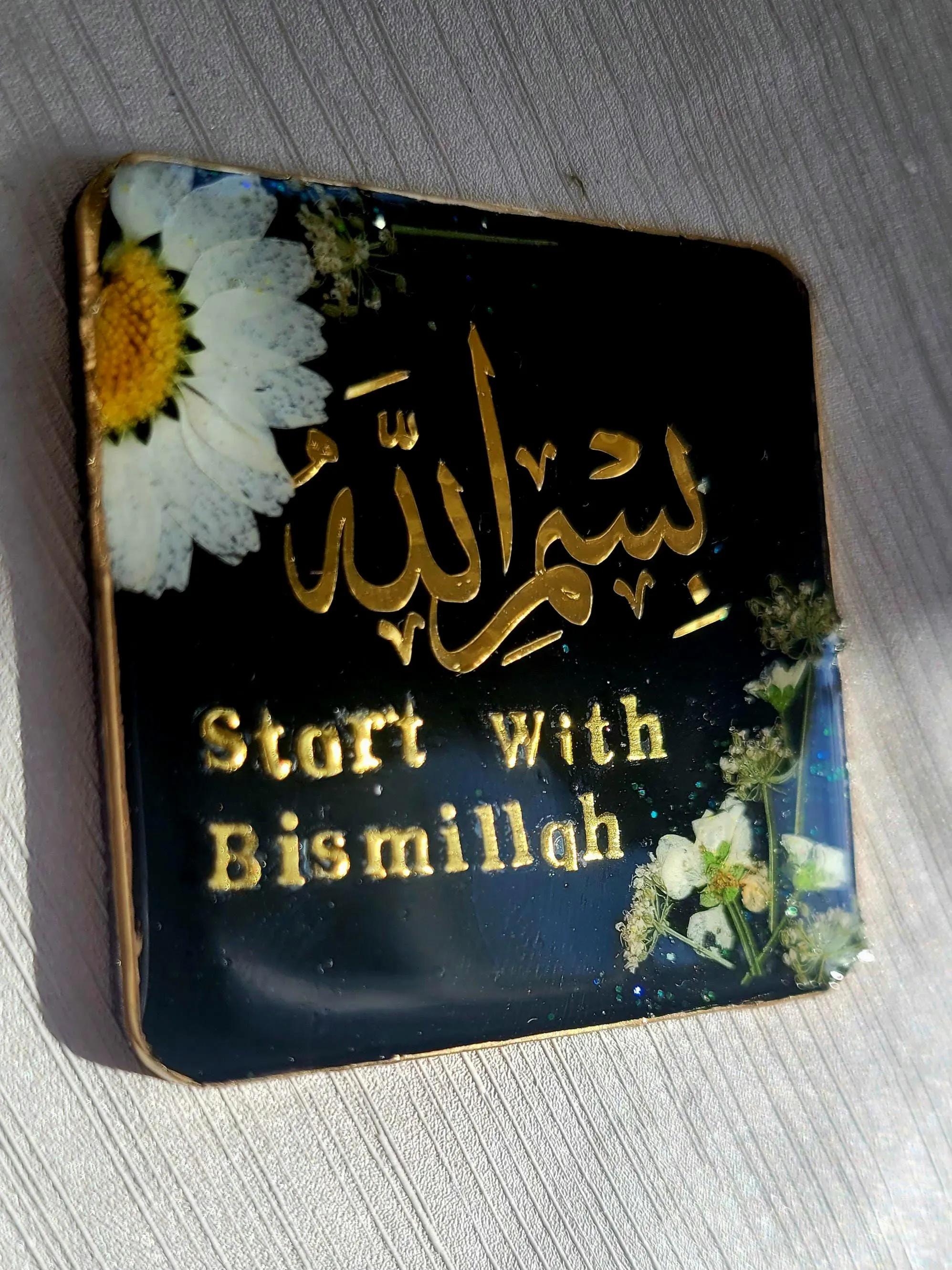 Bismillah Floral Fridge Magnet| Islamic Gift | Muslim Housewarming Gift| Handmade Floral Magnet | Eid Ramadan Gift | Muslim Home Decor