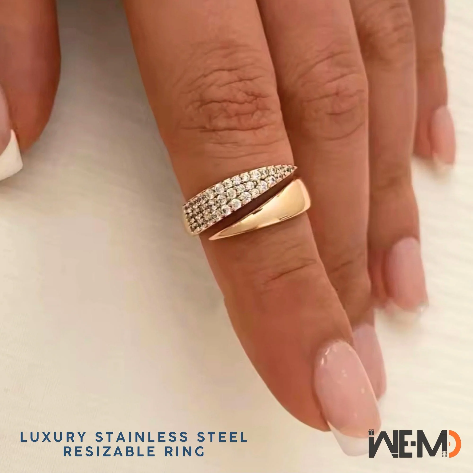 Adjustable Ring Open Wrap Ring Gold Silver Dainty Ring Diamond Ring Minimalist Jewelry Stackable Rings Gift for Her Engagement Promise Ring - image 4
